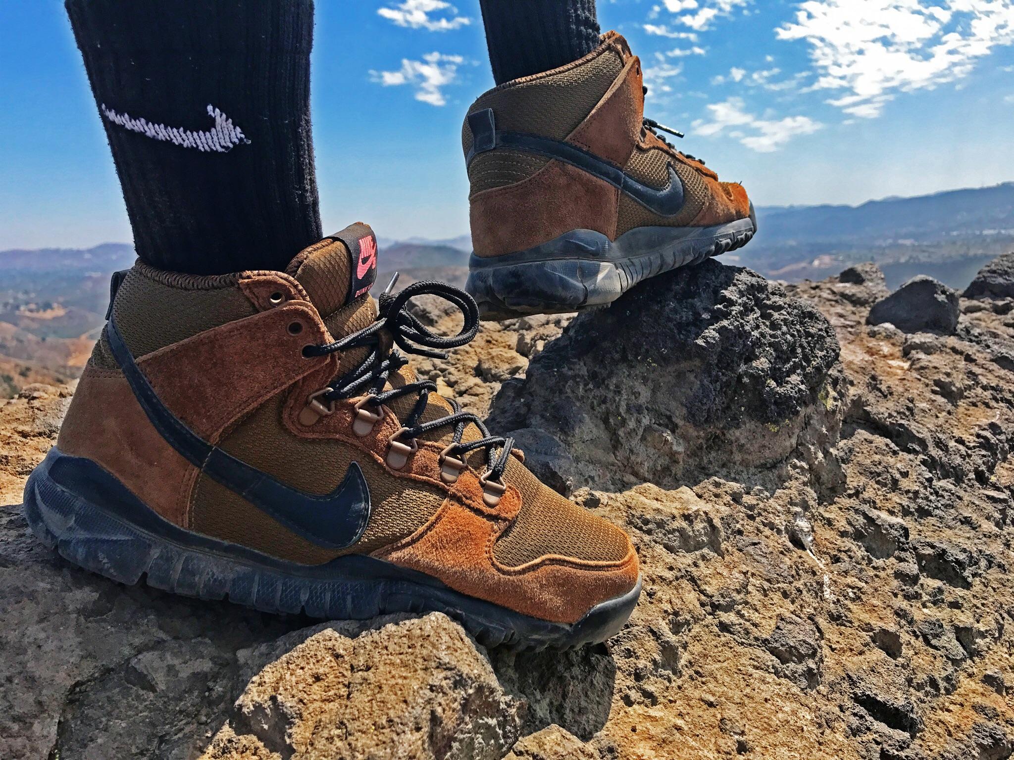 Trail hiking in these OMS Sb Dunks r/Sneakers