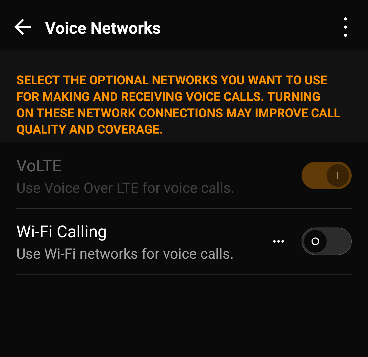 Can't disable VoLTE, LS99830a Sprint. Help r/lgv30