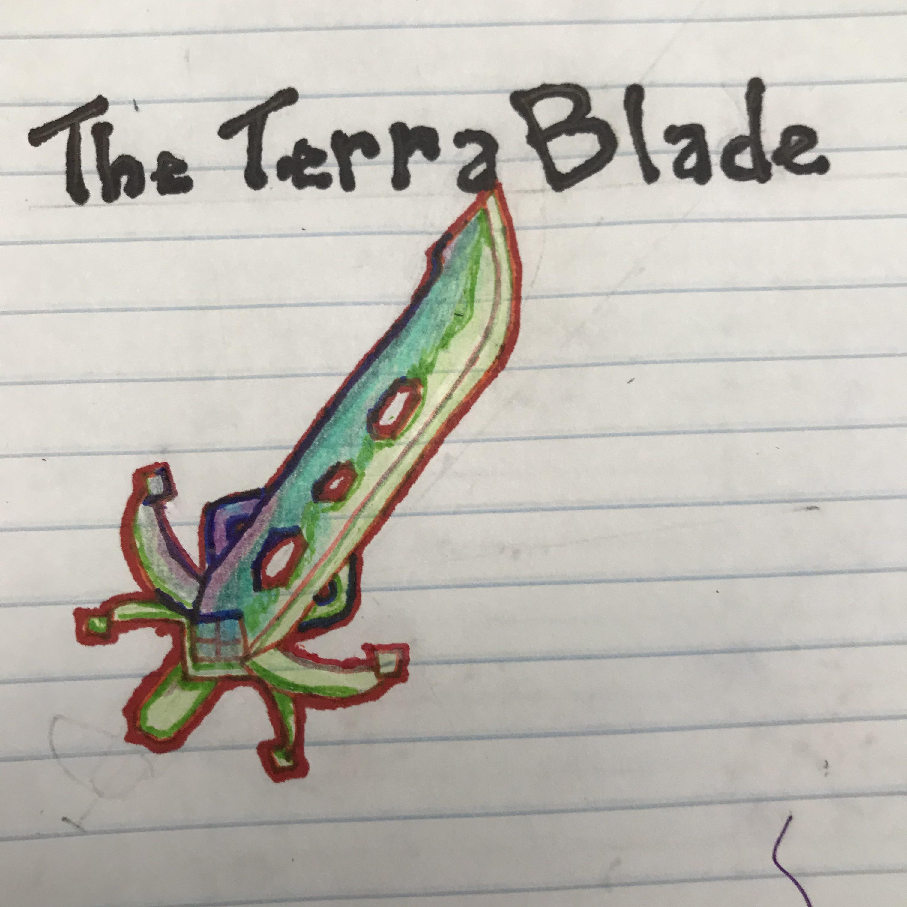 The Terra Blade! (I also tried the Terraria Font.) r/Terraria