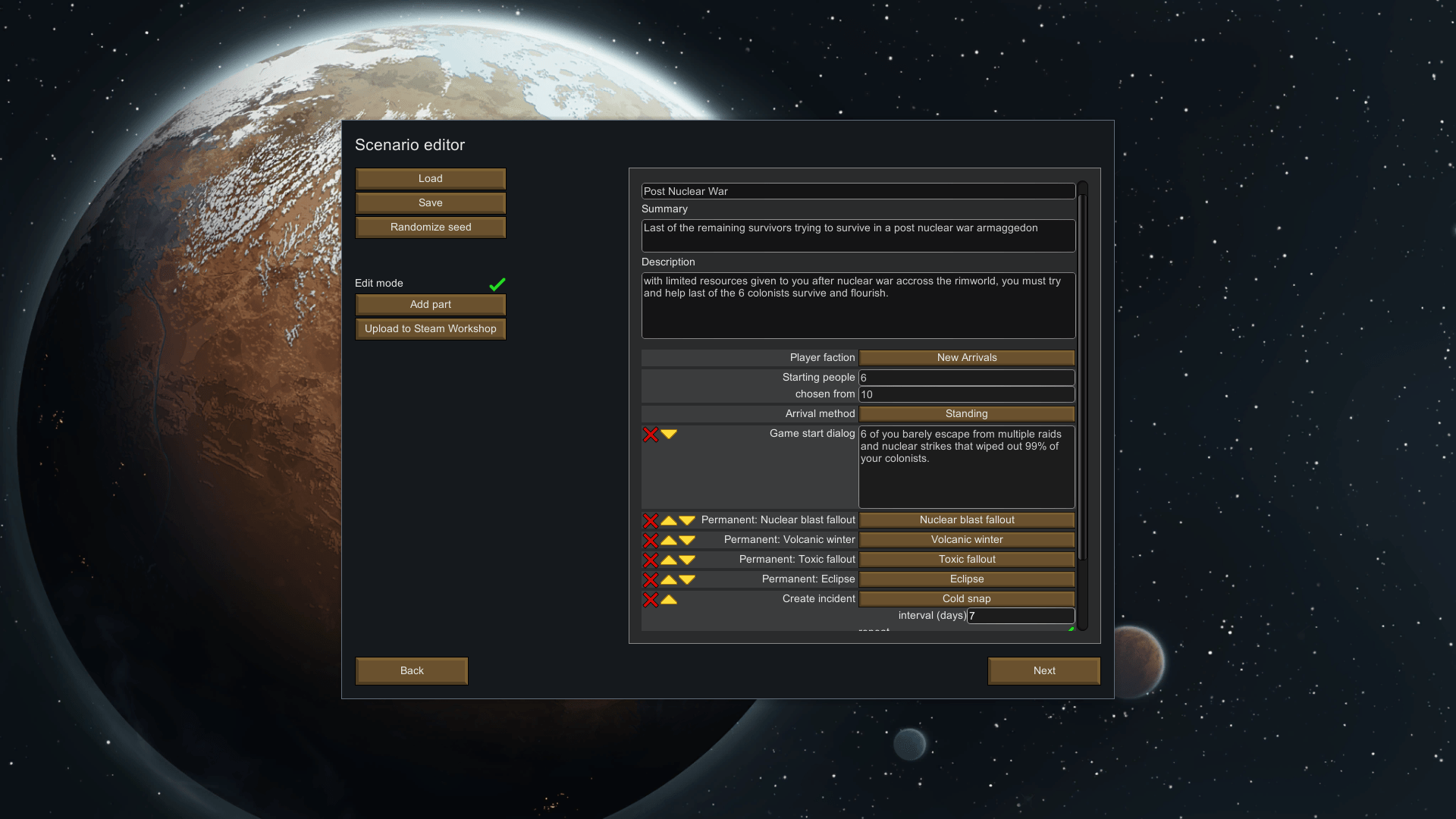 Lets see how long can i make my colonists survive. i was thinking of