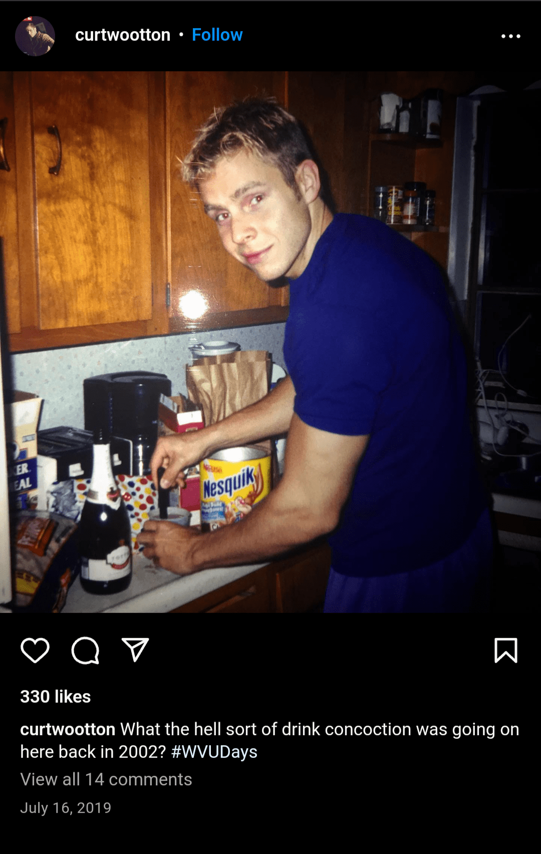 A YouTuber named Pittsburgh Dad posted a throwback to '02. Frosted tips