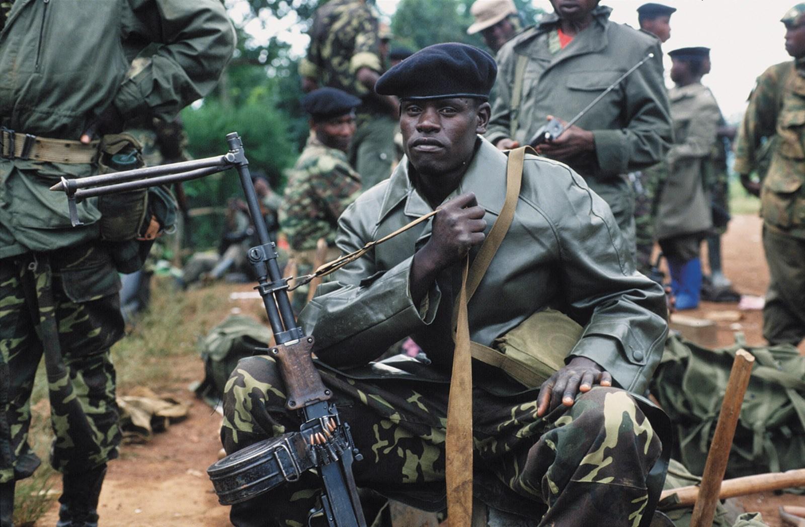 Soldiers of the Rwandan Patriotic Front prepare for the March on Kigali