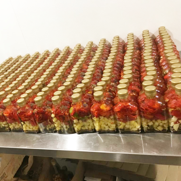 Today's batch. Traditional Puerto Rican Pique (Hot Sauce). With a