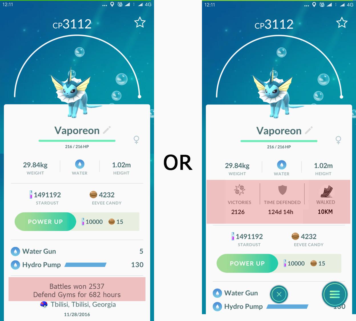 [Idea] Pokemon individual lifetime stats r/pokemongo