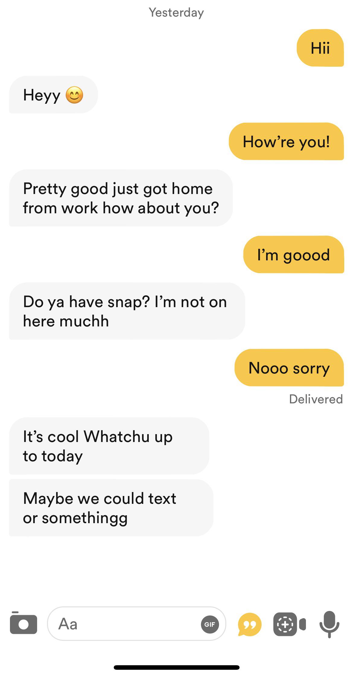 Thoughts on when the person you match with immediately wants to go to