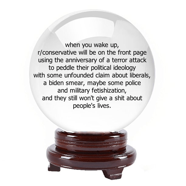 Gaze into my crystal ball... Tomorrow is their heyday for tasteless