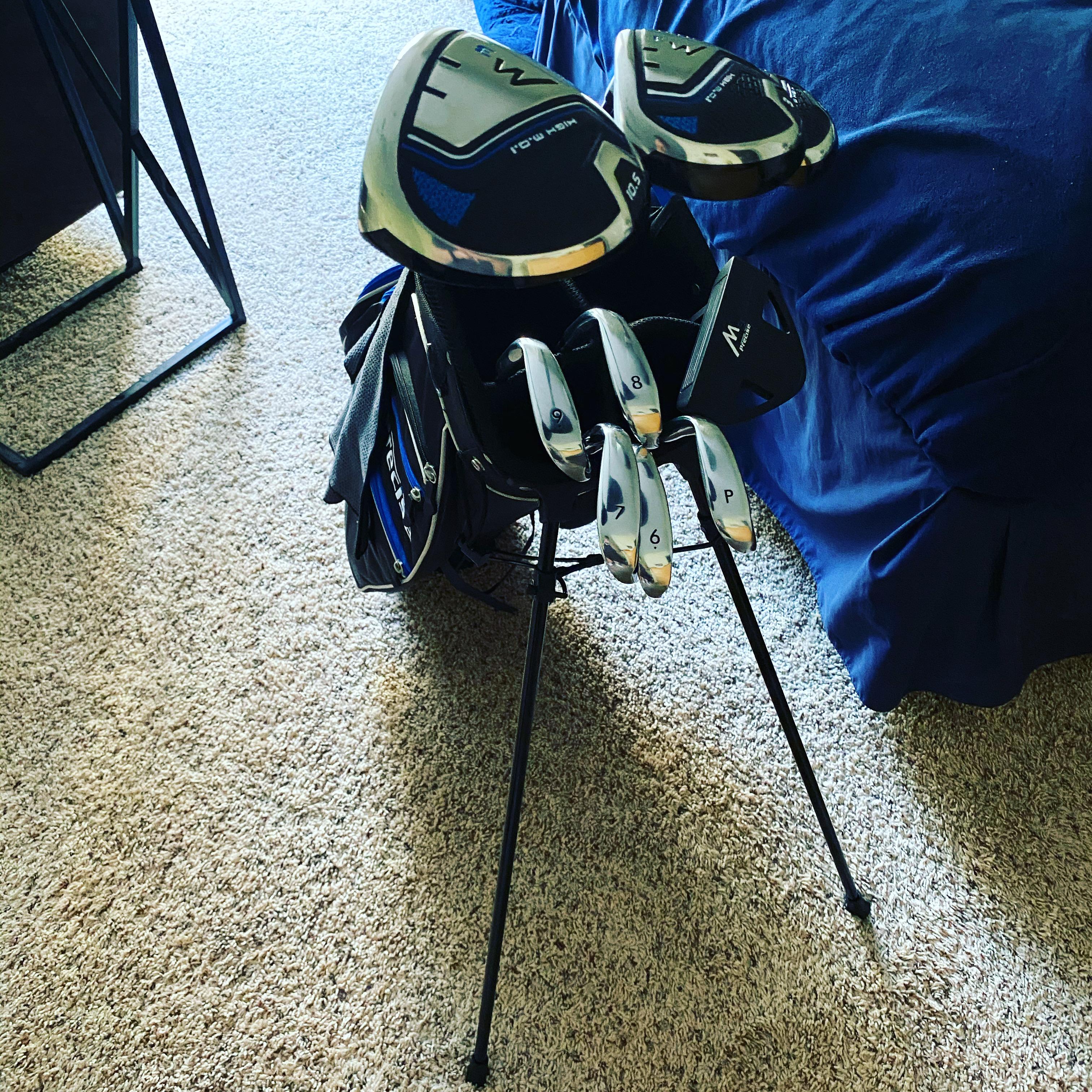 Brand new set of clubs. Precise M3. Just gotta wait for Massachusetts