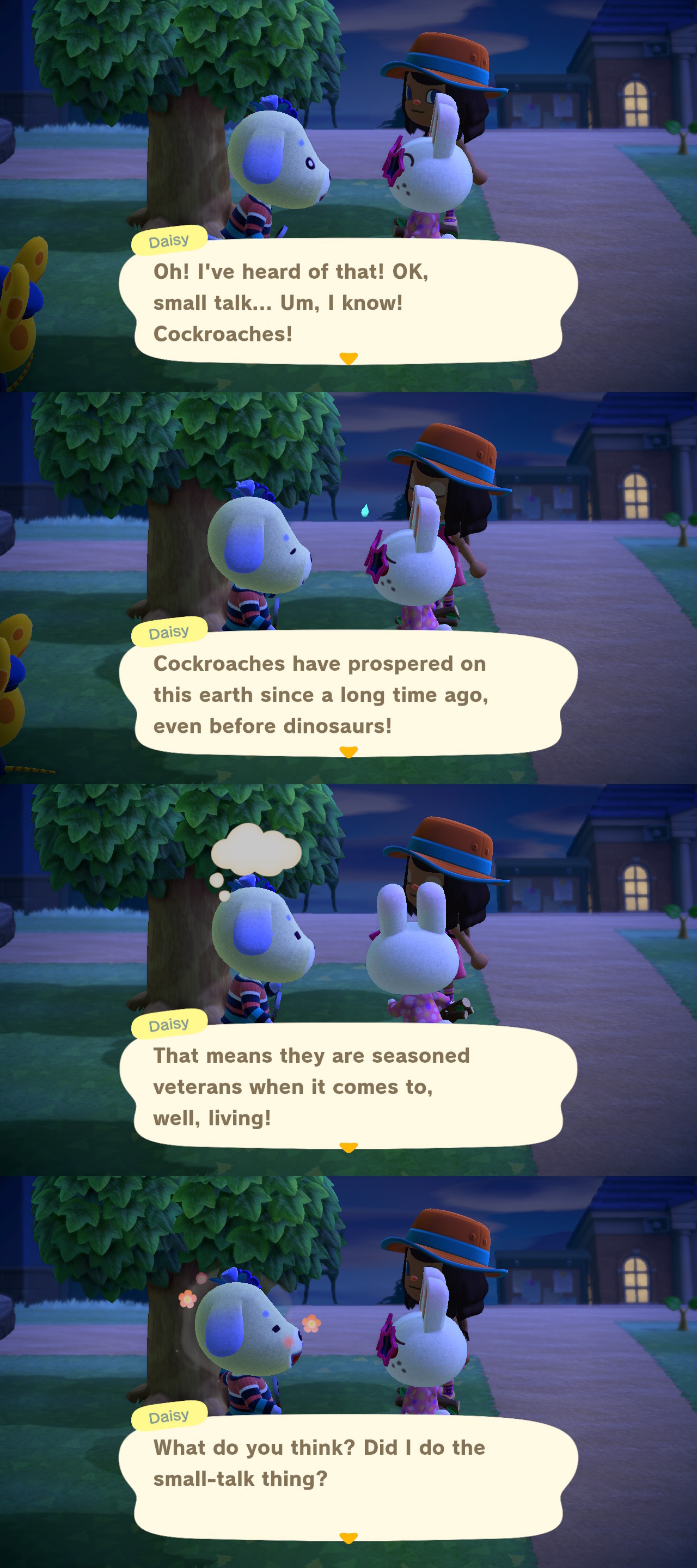 My Animal Crossing villagers reflect my own conversational skills r