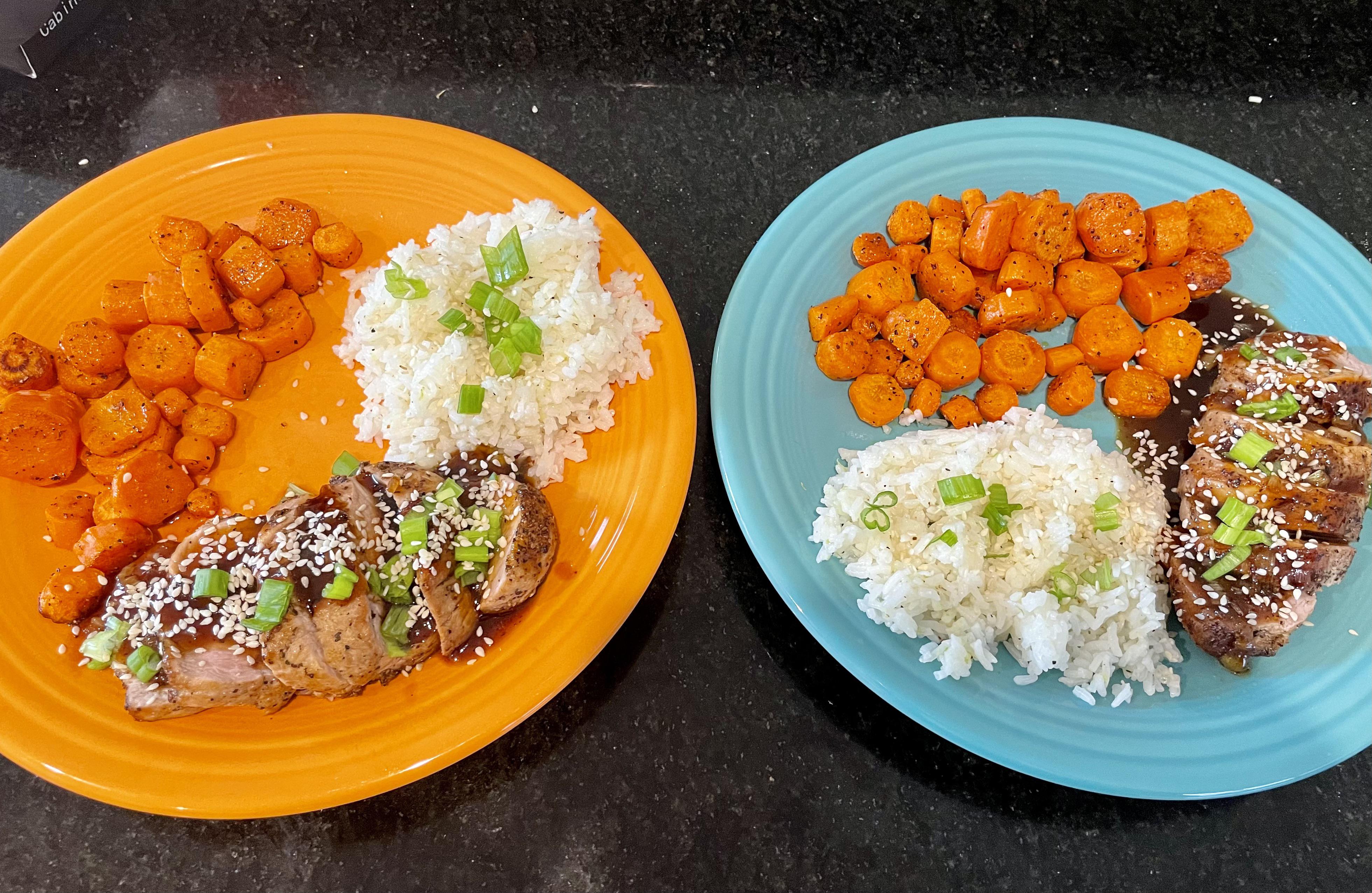 Bulgogi Pork Tenderloin pretty good meal; the sauce is great! r