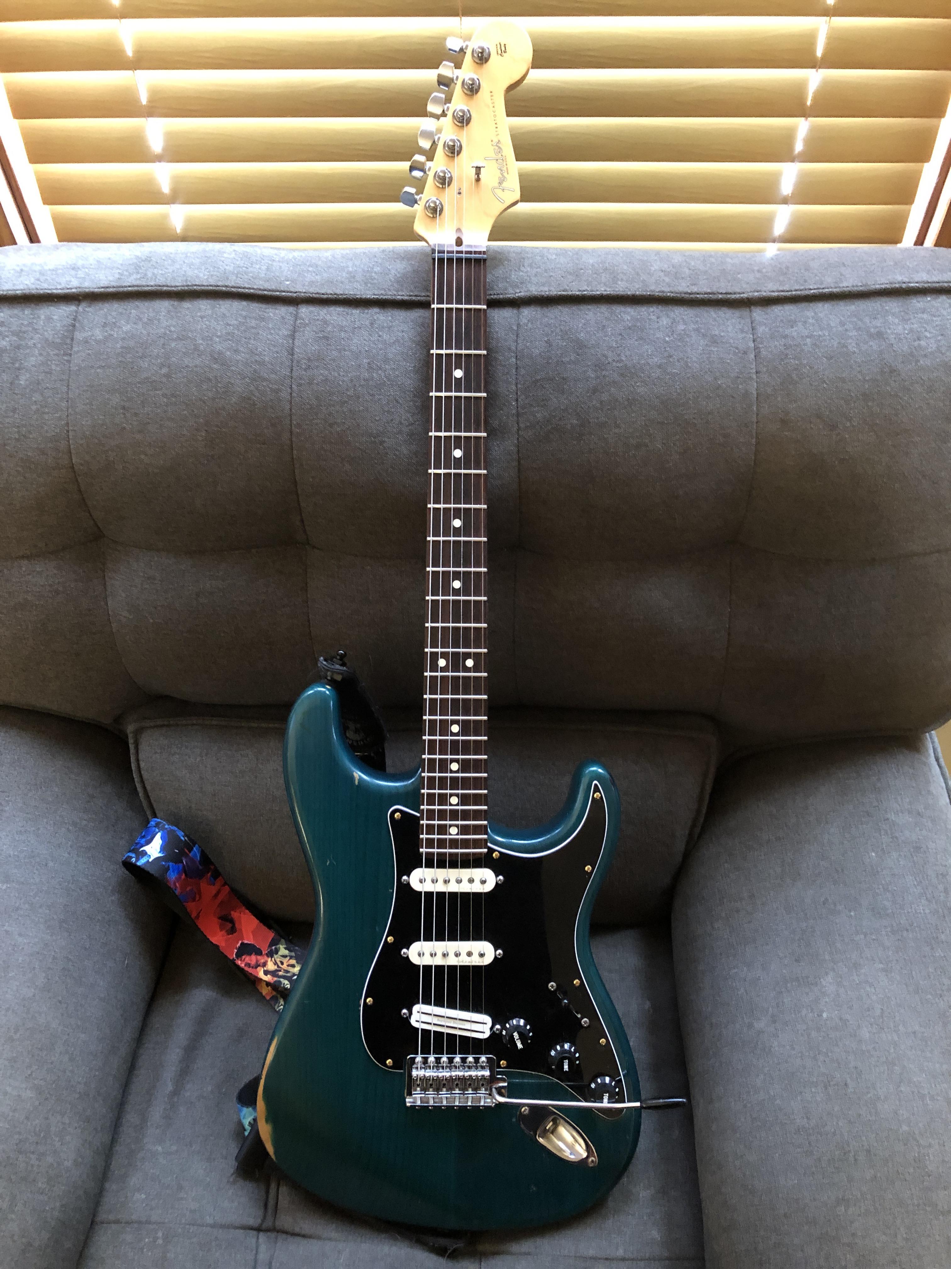 My baby. 2002 Highway One Stratocaster. I changed tuners to Fender