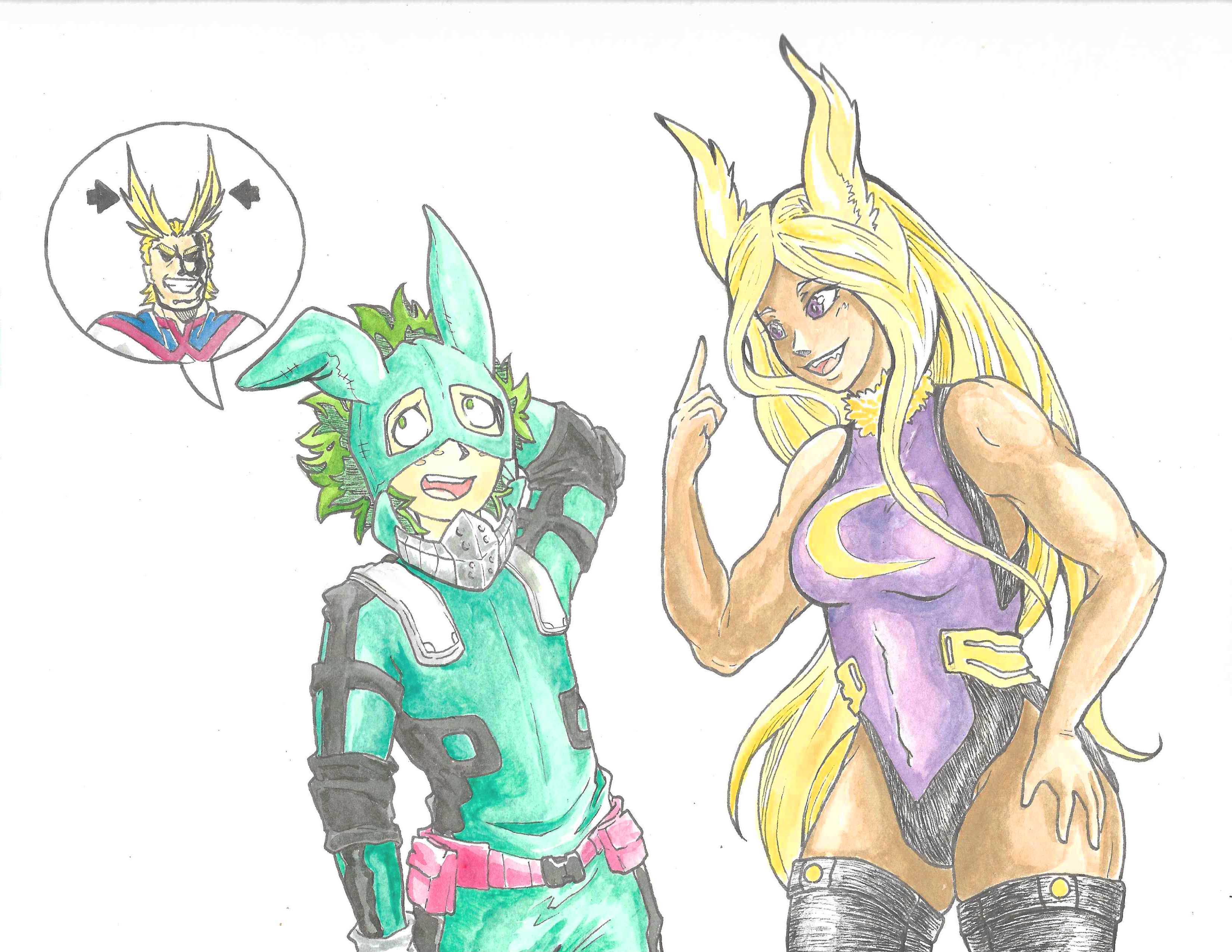 (OC) Deku and Miruko have bunny ears! BokuNoHeroAcademia