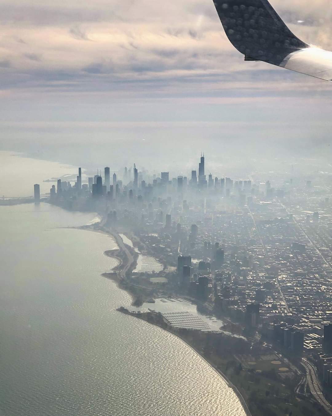 Flight from Las Vegas into O'Hare Chicago CityPorn