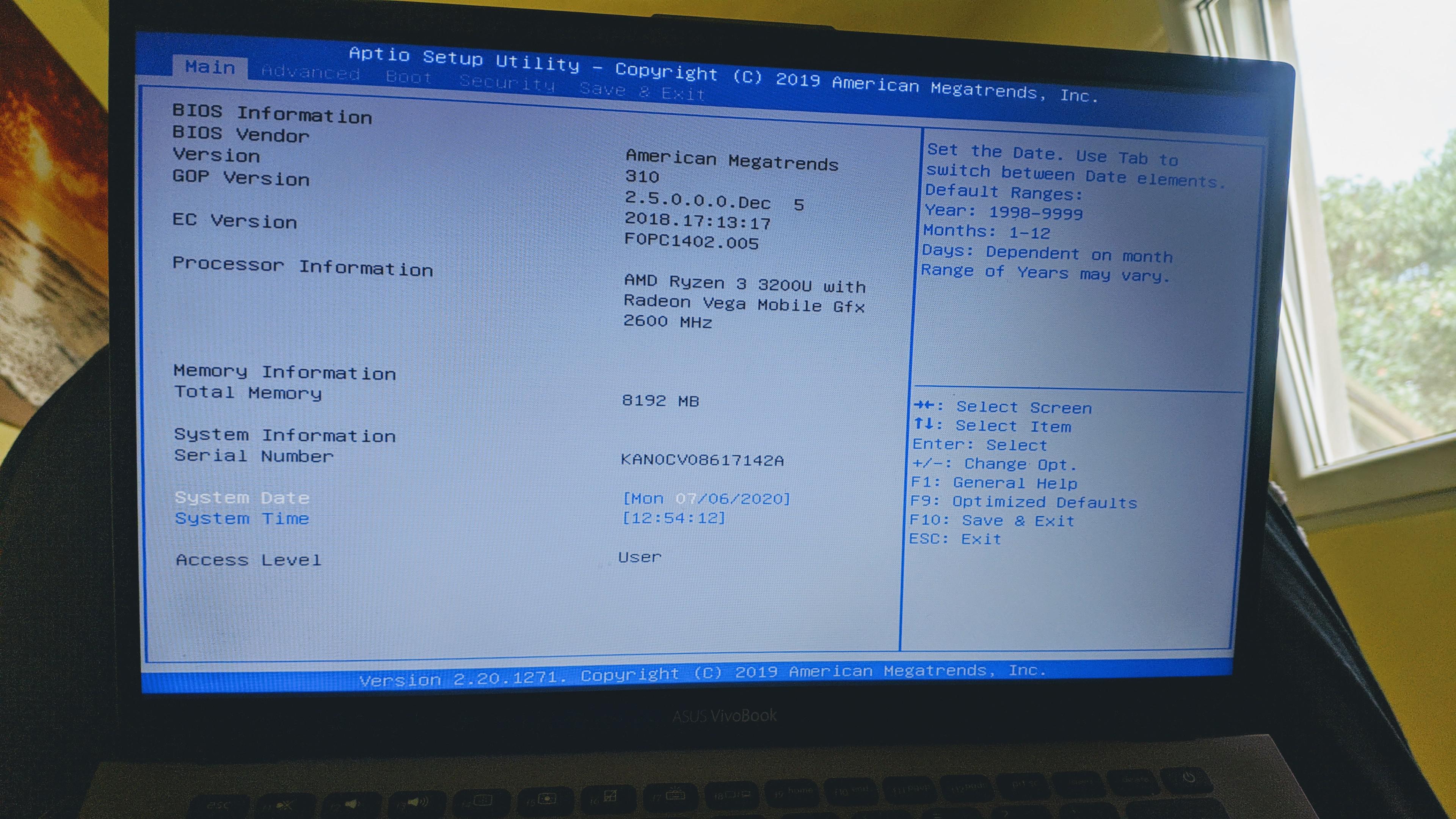 [SUPPORT] aptio setup utility change access level? r/ASUS