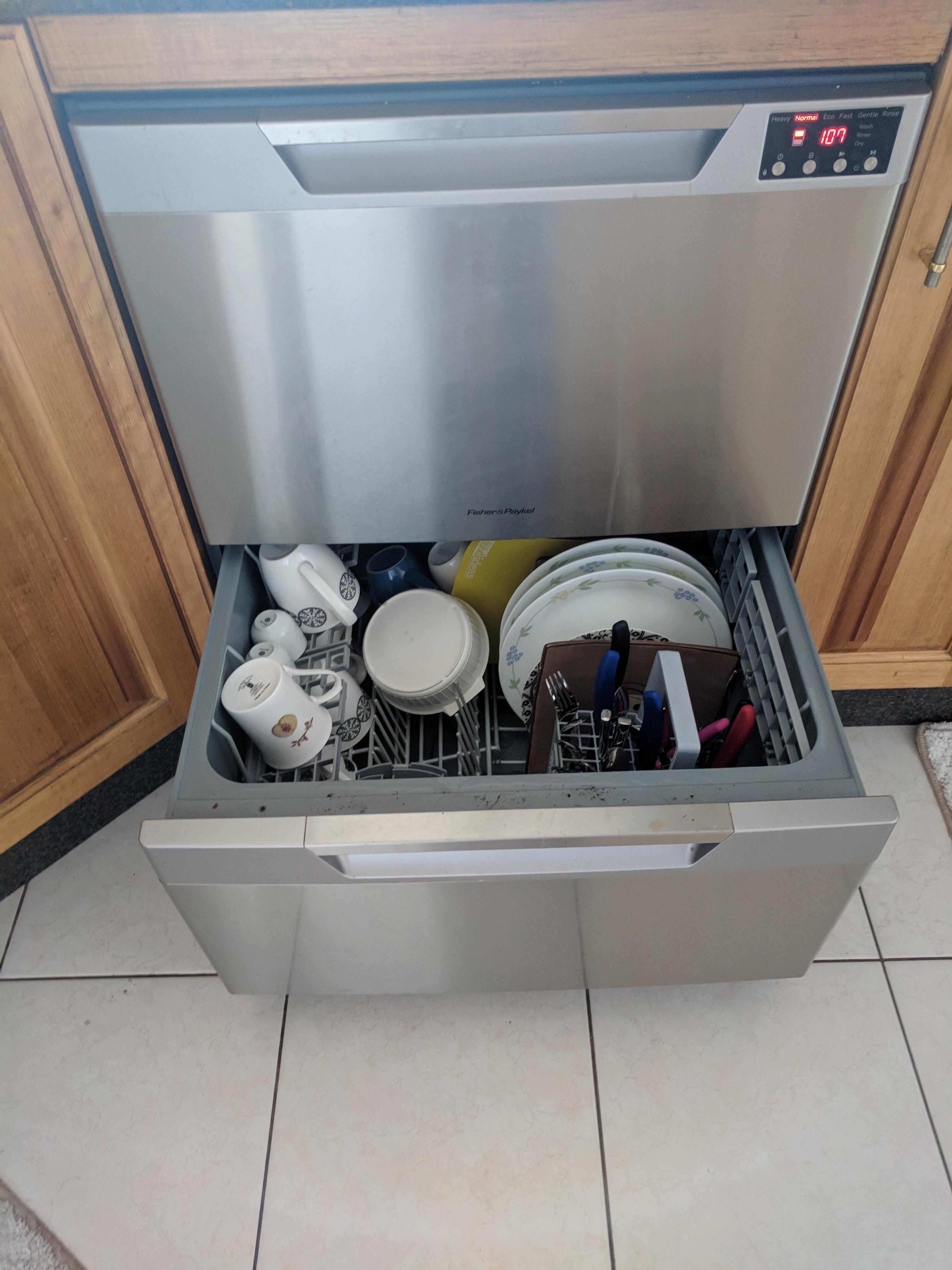 Get a split dishwasher for when there's not many people living in your