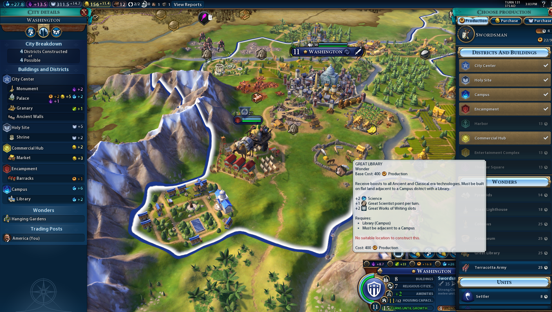 Why can't I build a great Library? r/civ