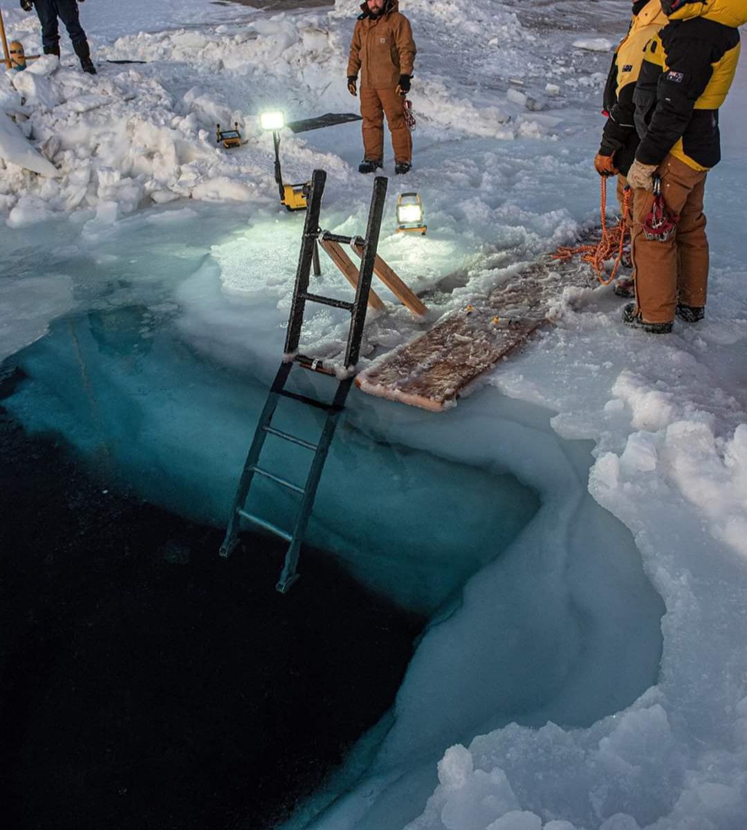 The ice hole at Mawson Station in Antarctica. If you still feel like a