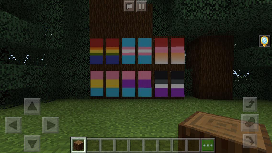I made some pride banners in Minecraft r/gay
