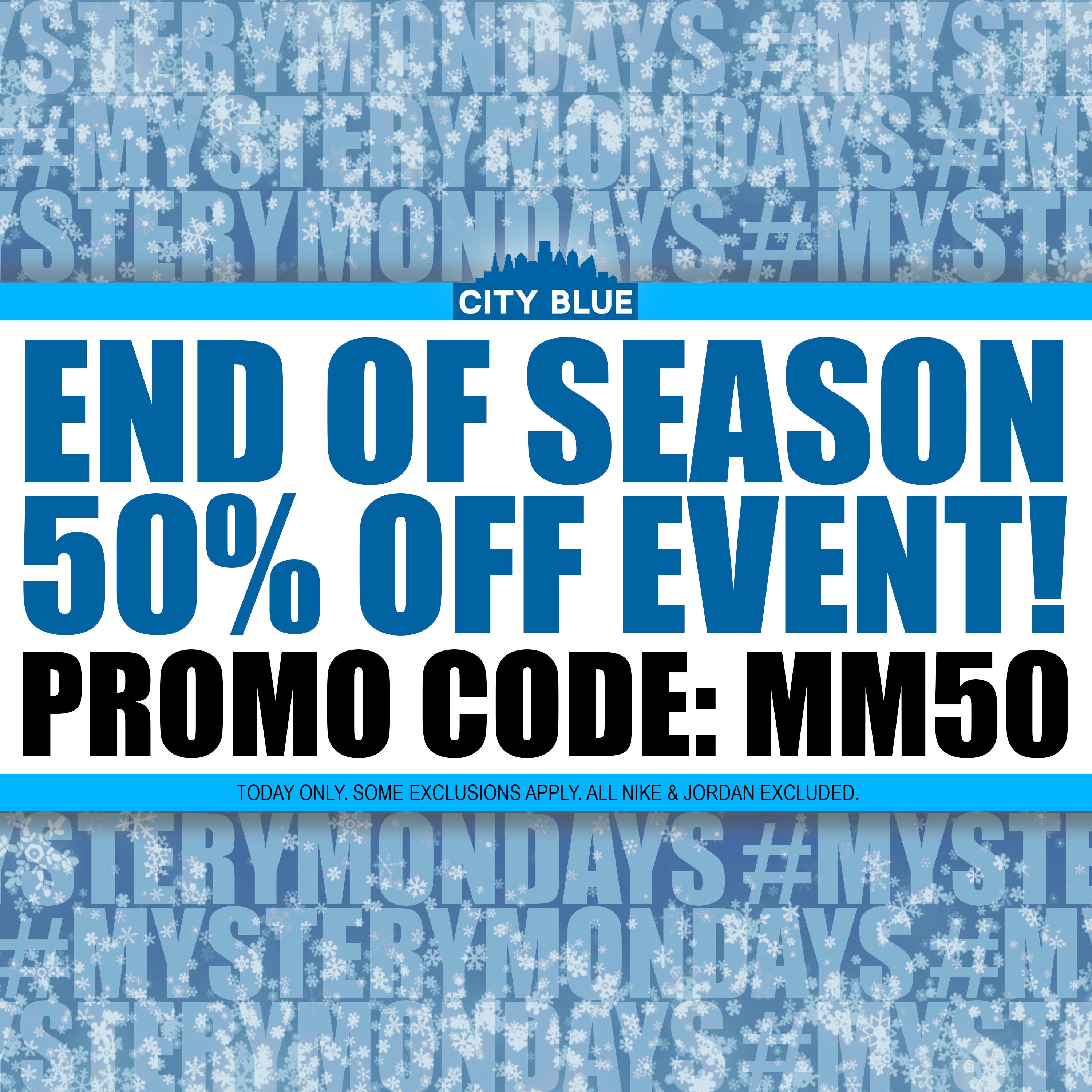 City Blue is having an End of Season sale today only. 50 OFF a TON of