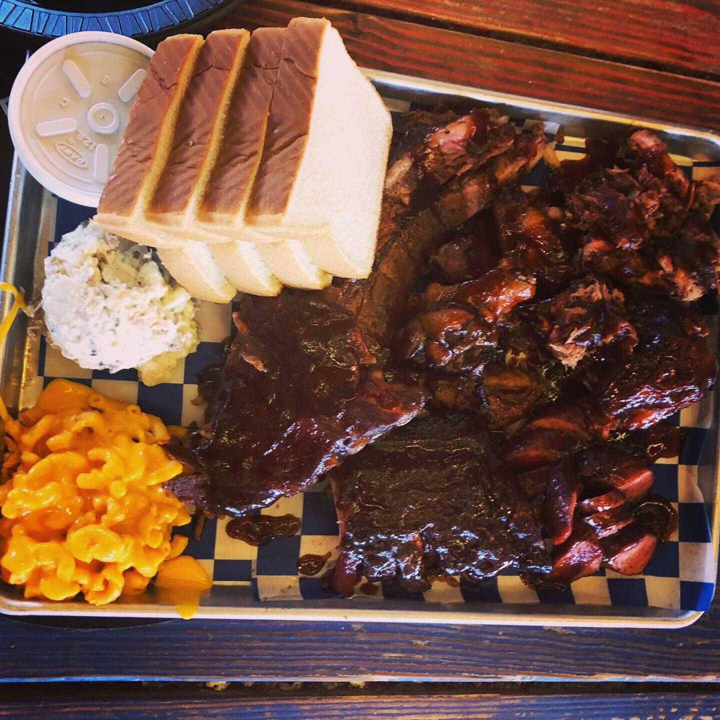 Meat Platter from The Shed BBQ & Blues Joint in Ocean Springs, MS. r/BBQ