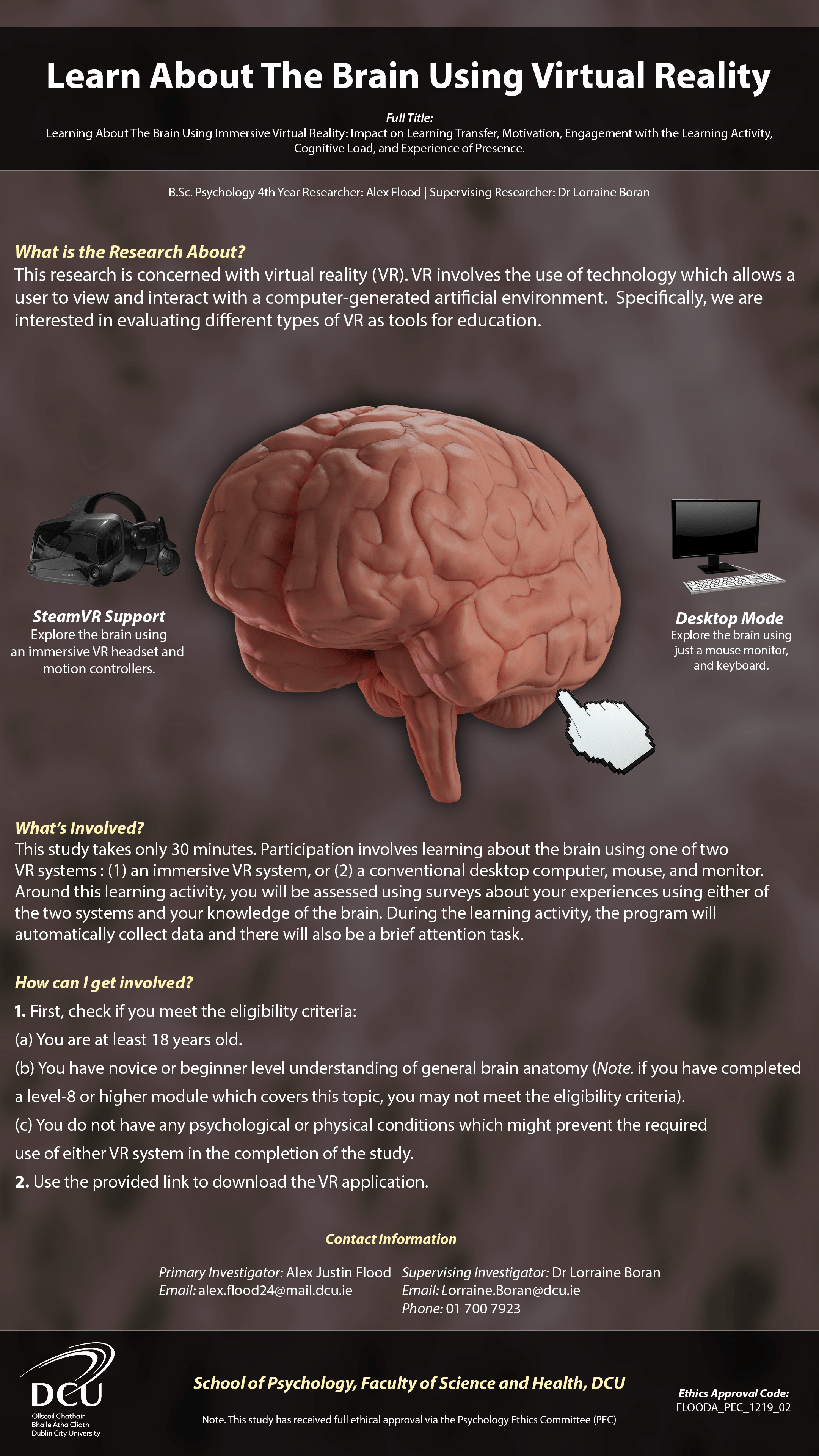 Learn the Brain VR is the short title of my final year project (B.Sc. Psychology) for which I