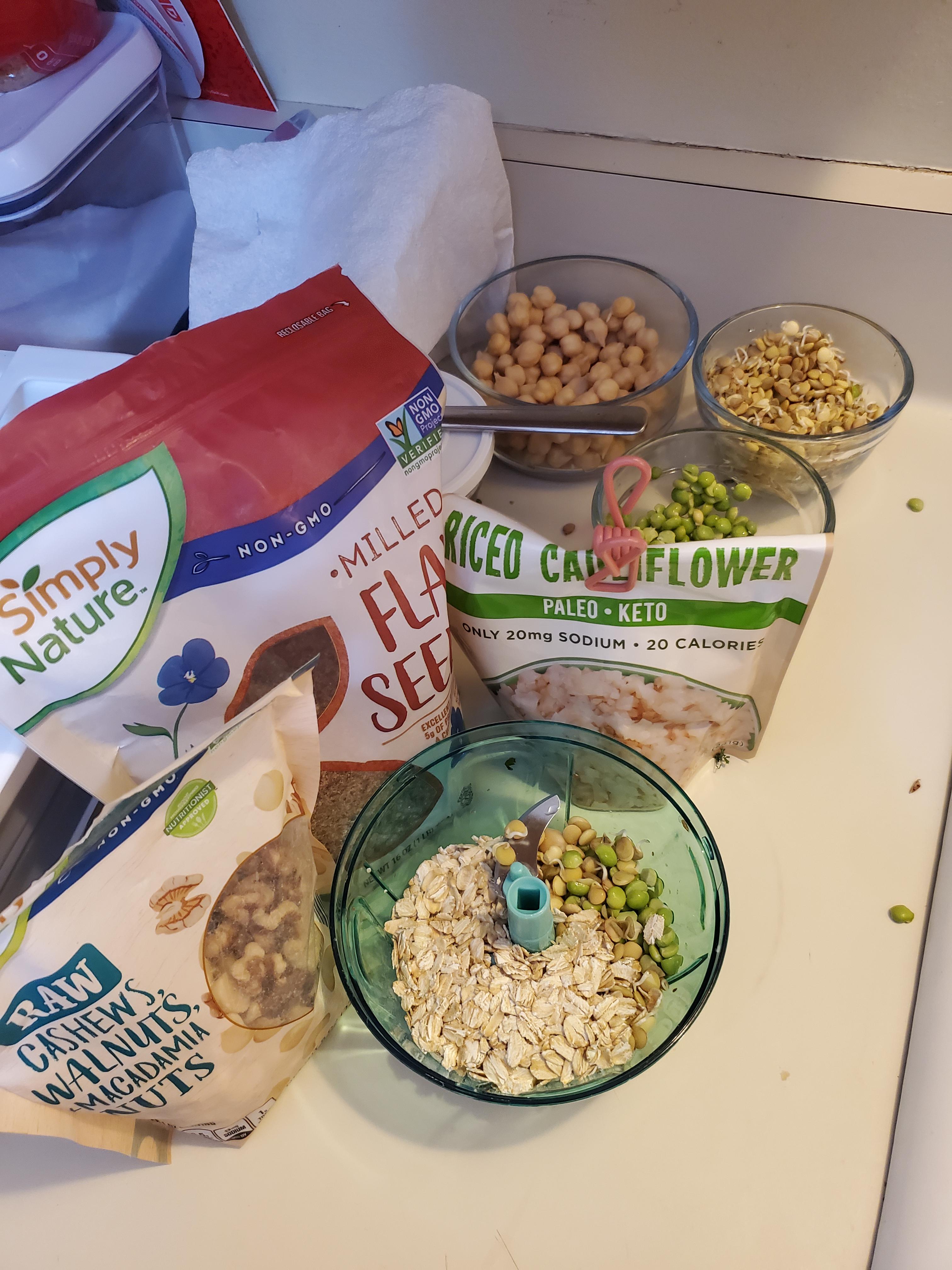 Today's chop! Sprouted lentils are their favorite, especially when the