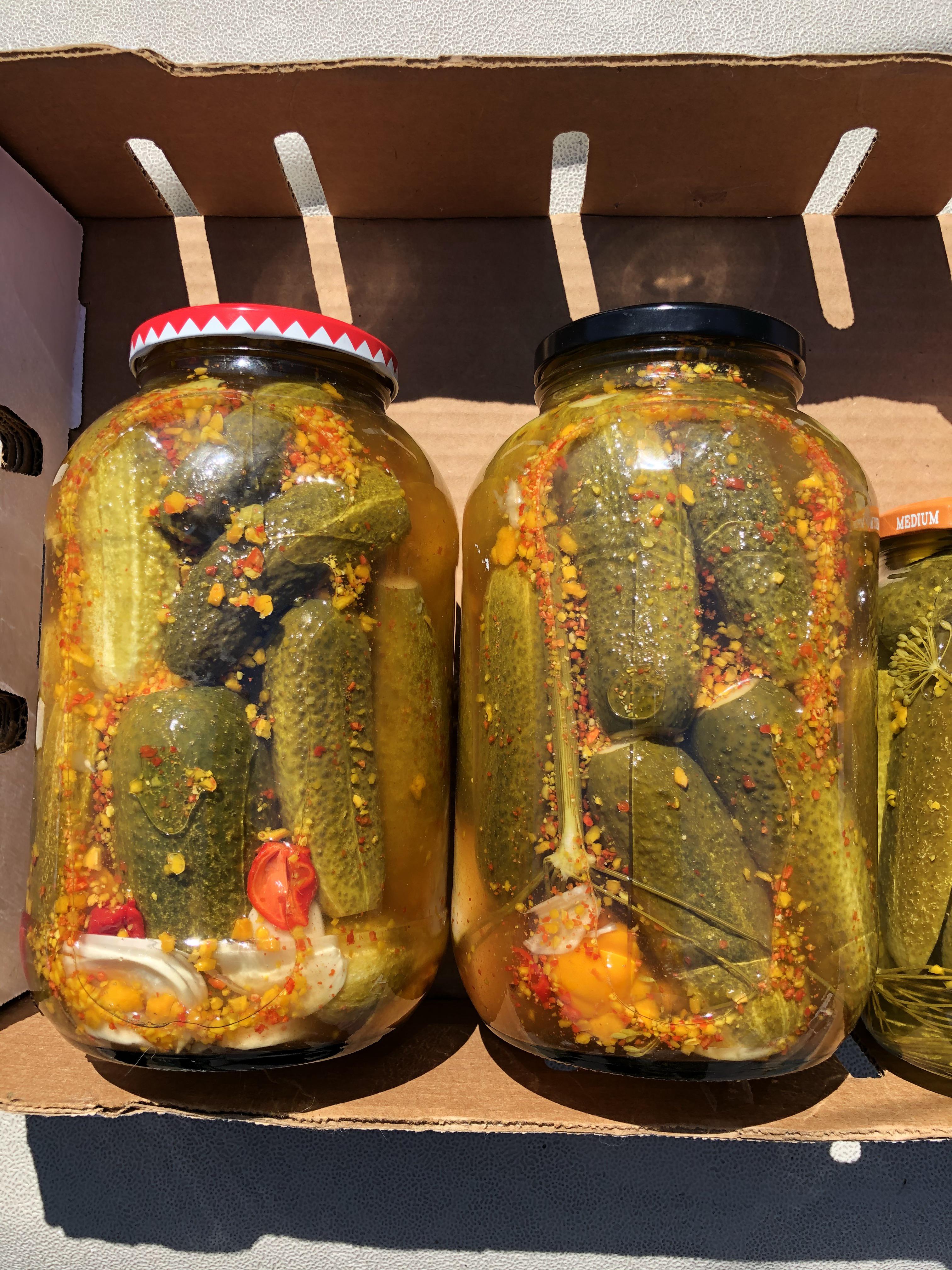 Ghost pepper and yellow scotch MOA pickles. fermentation