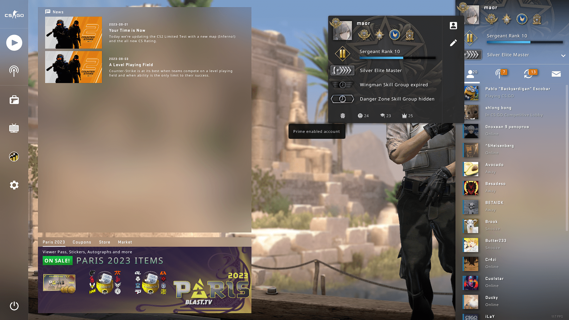 I didn't get cs2(I do have prime and a rank) r/cs2