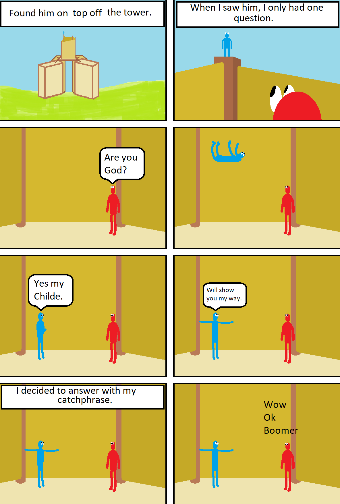 I decided to make one of my interactions with another player as a comic