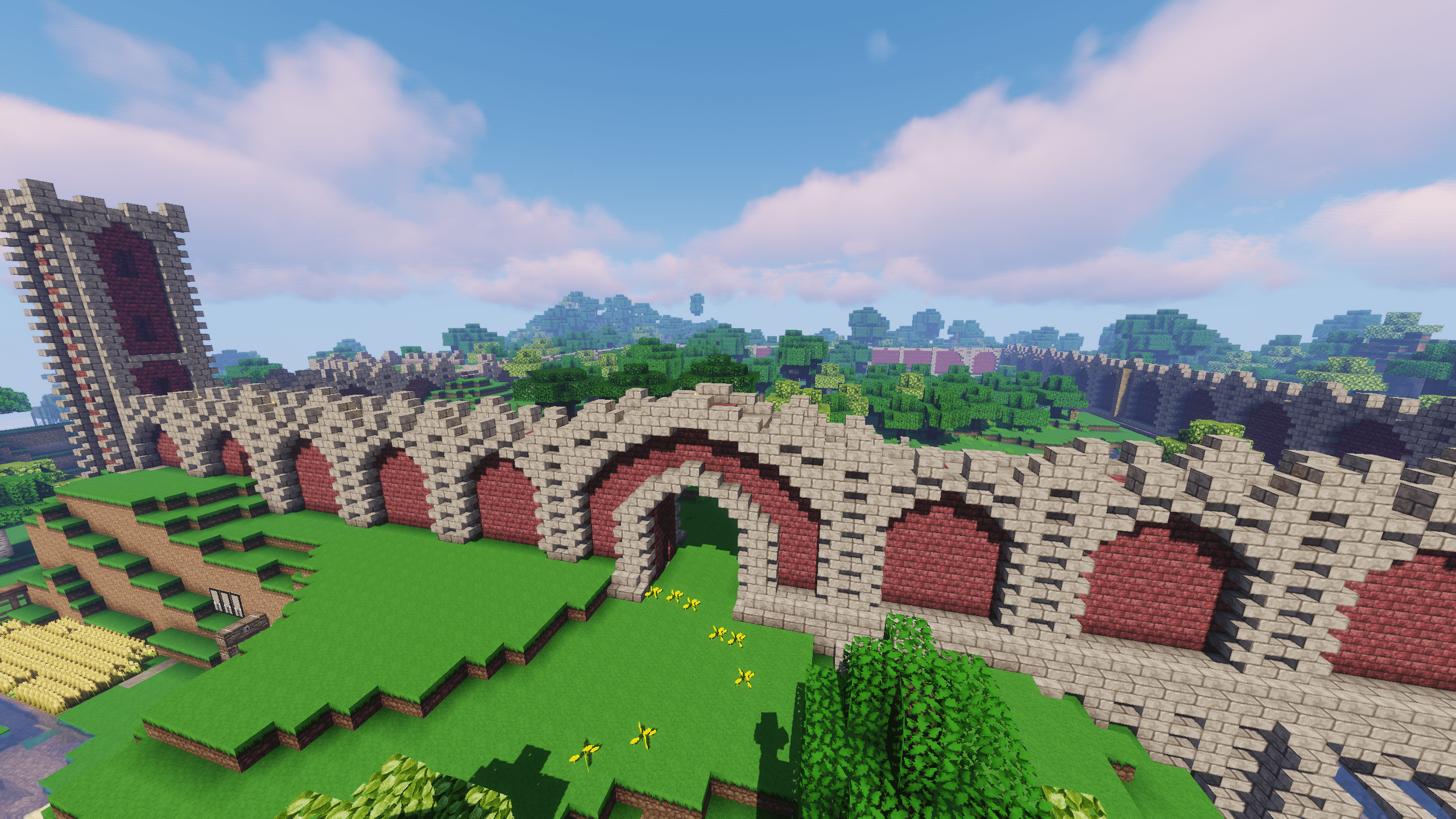 Outer wall of the castle pretty happy with the design (survival) r