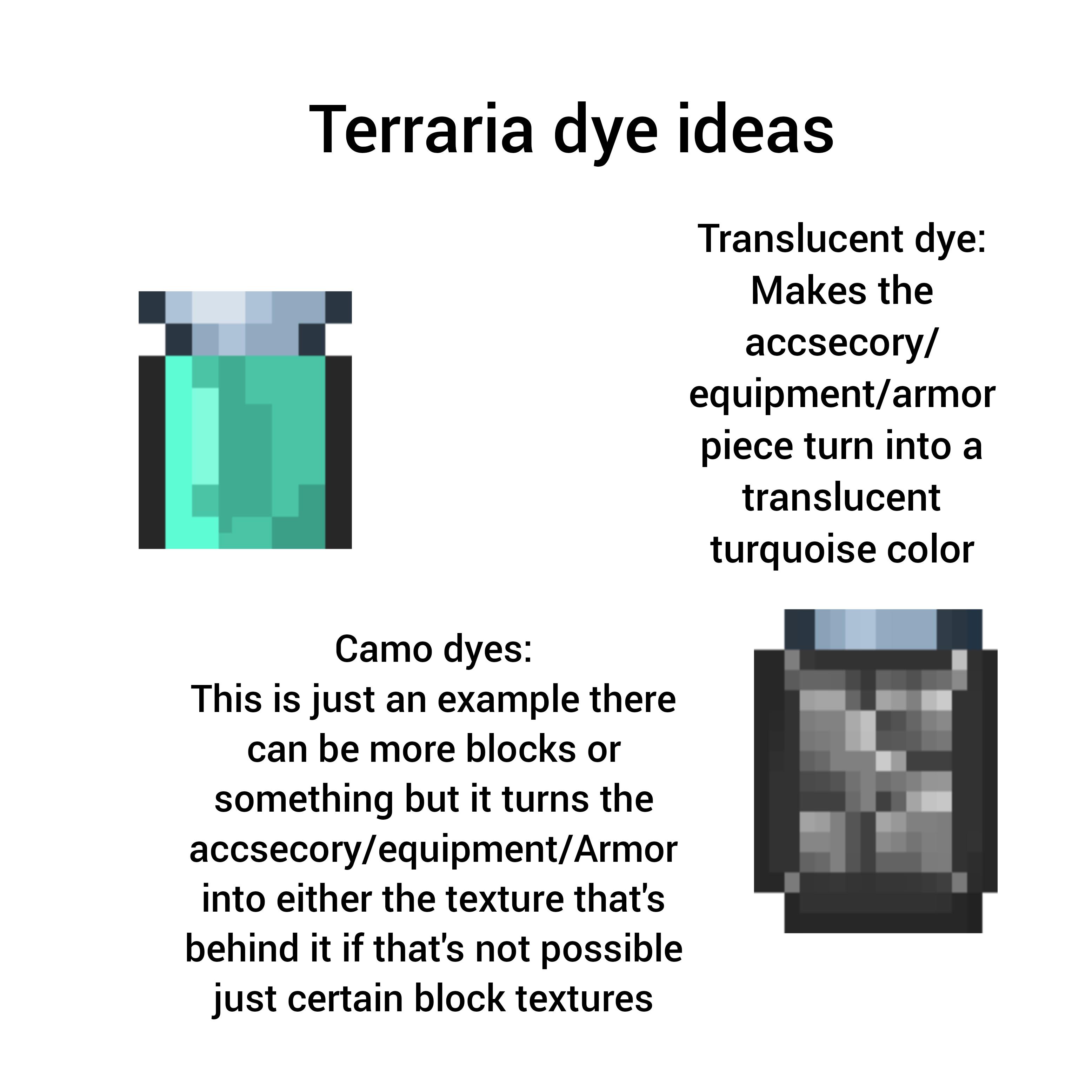 son dye ideas for terraria 1.4.4 r/Terraria
