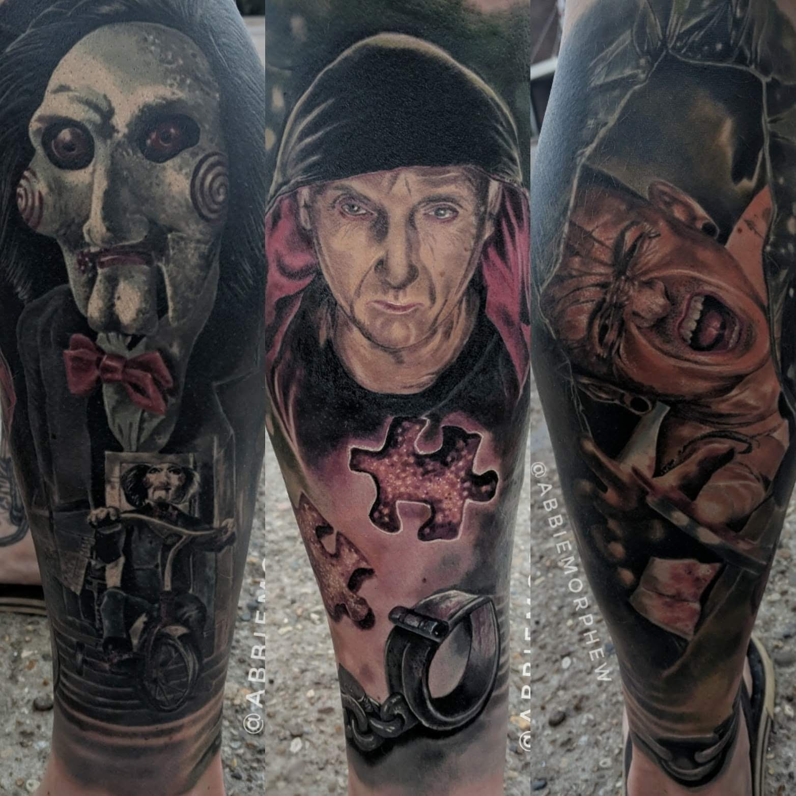 Saw leg sleeve (mostly healed) I did a while ago. Great fun, thanks for