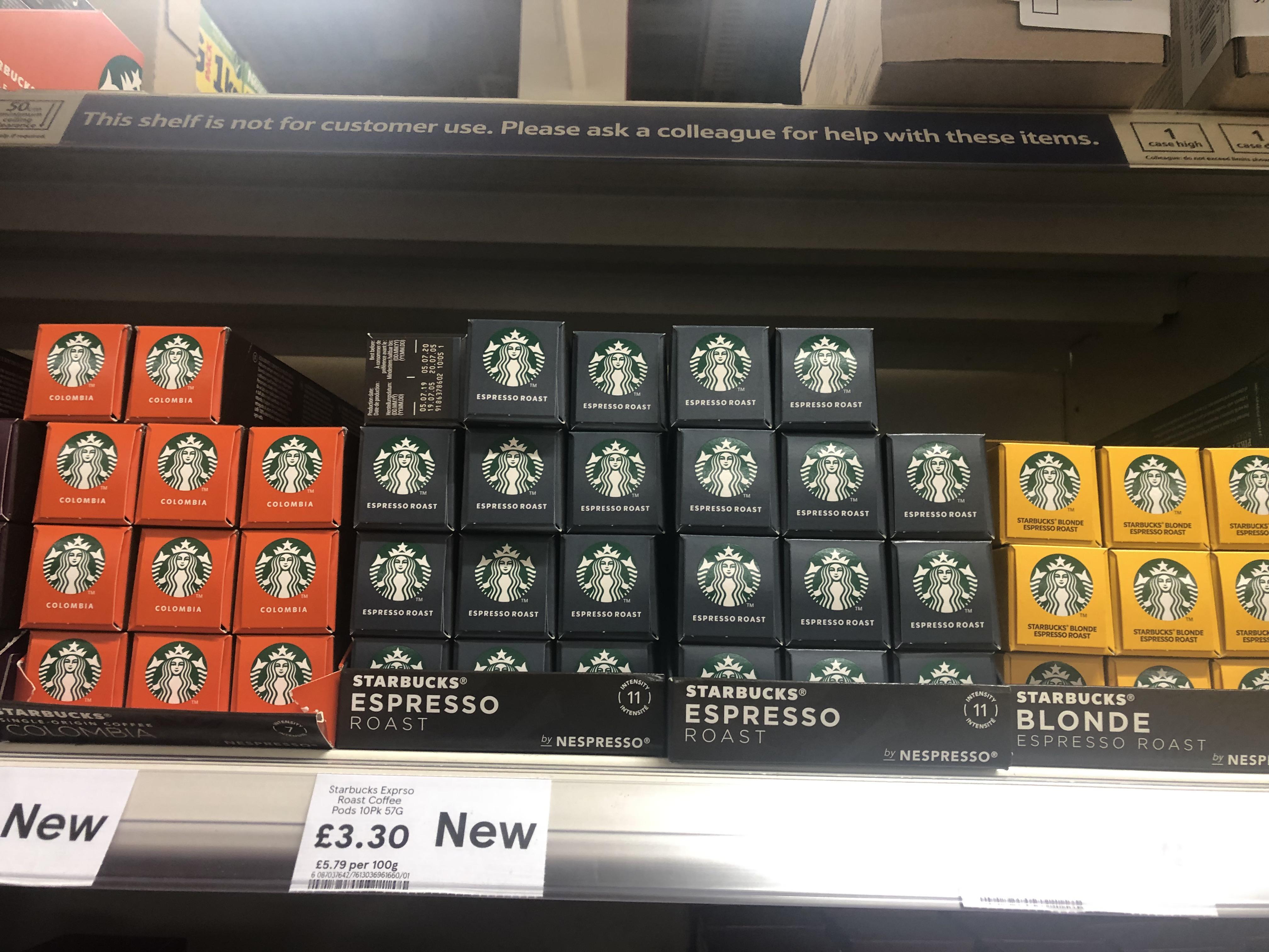 New Starbucks Original line capsules spotted in Tesco U.K r/nespresso