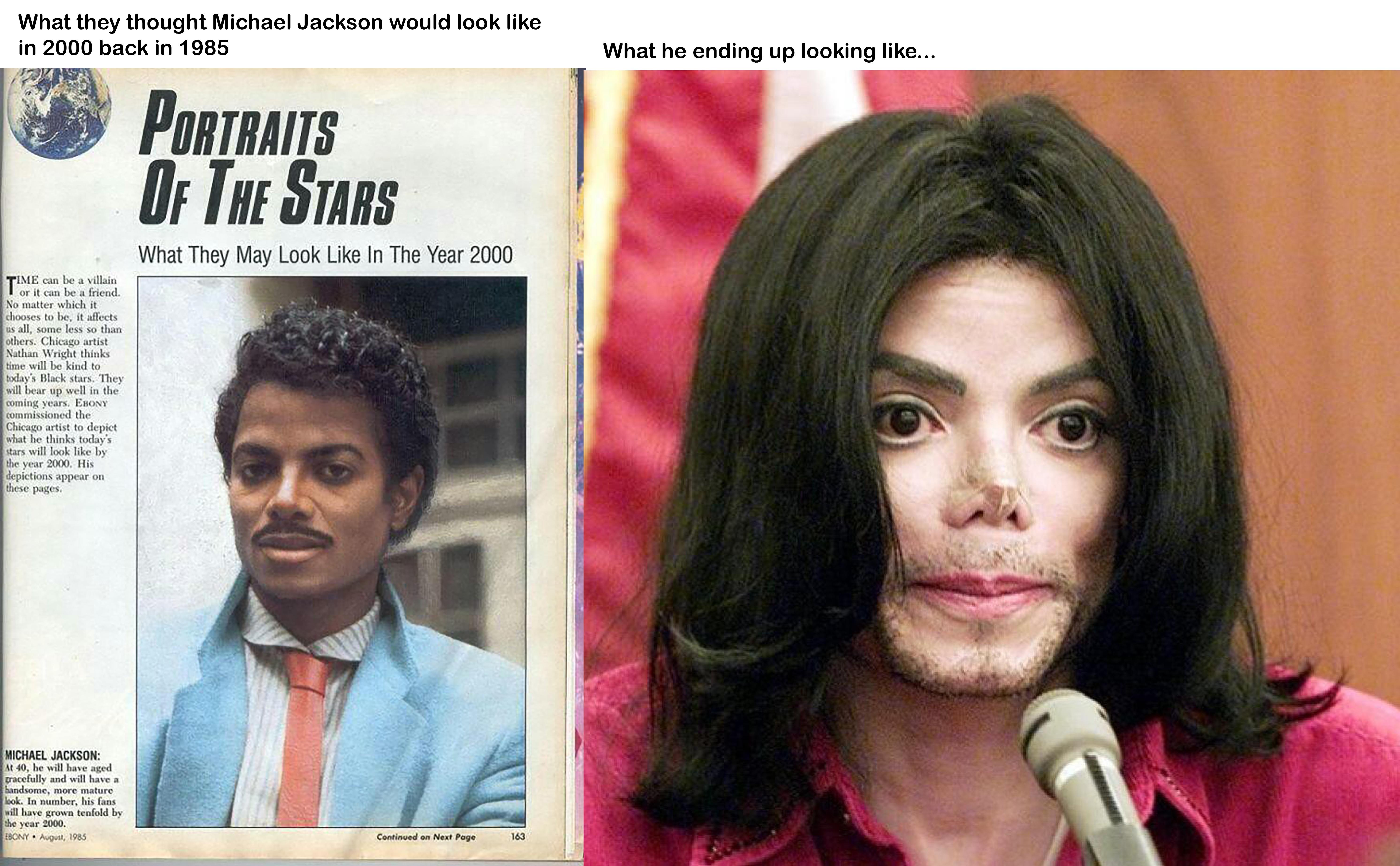 They tried to predict what Michael Jackson would look like... r