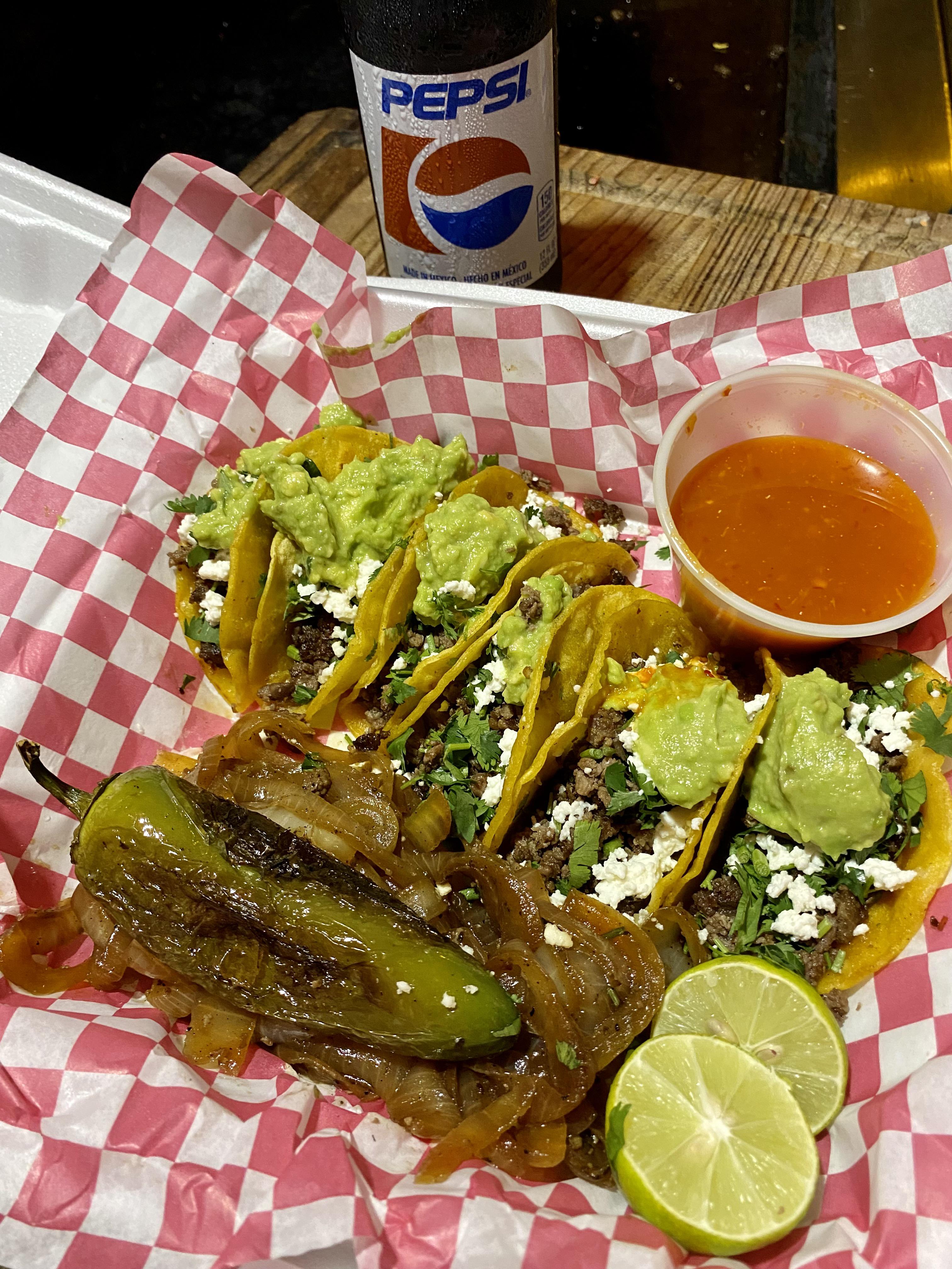 [I ate] Bistek(Beef Steak) Tacos w/ avocado, cilantro, queso fresco