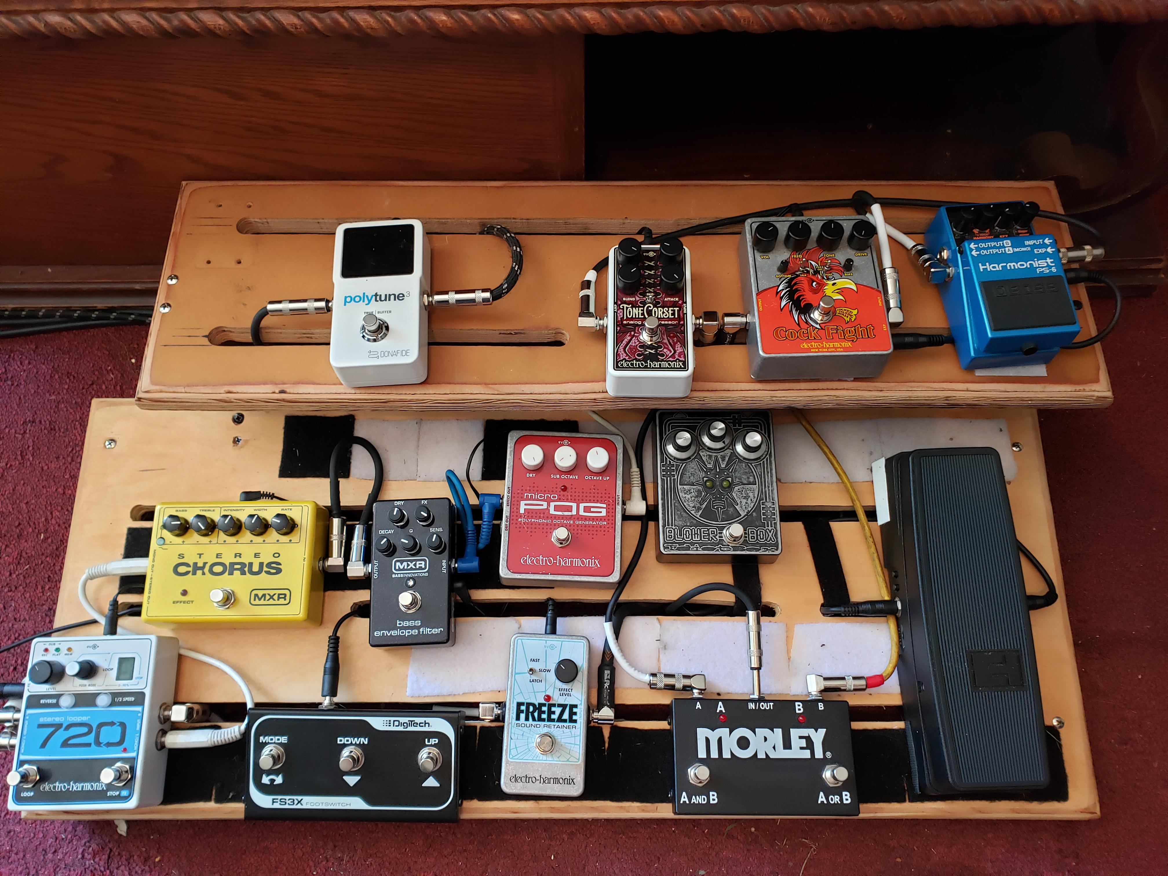 New pedal and board day! 720 looper and Freeze, homemade pedalboard for