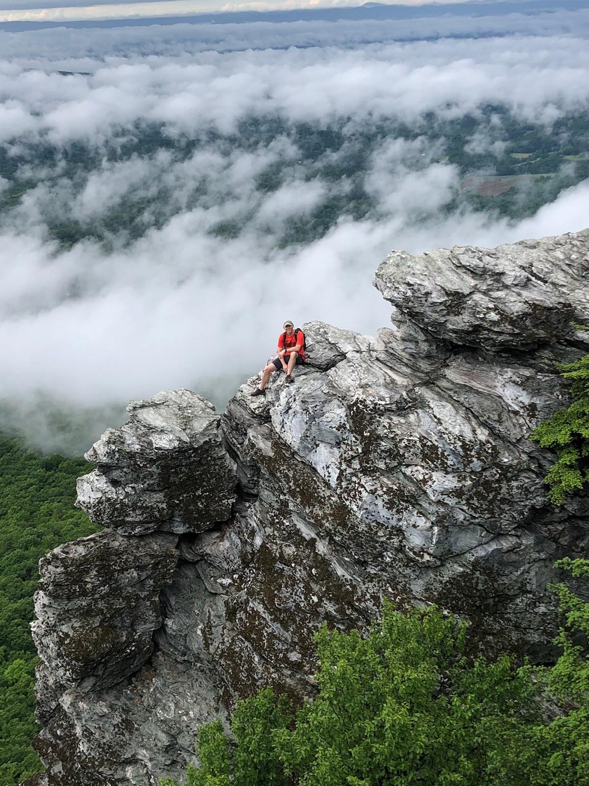 Above the clouds, Moore's Knob. Hanging Rock State Park, NC r/hiking