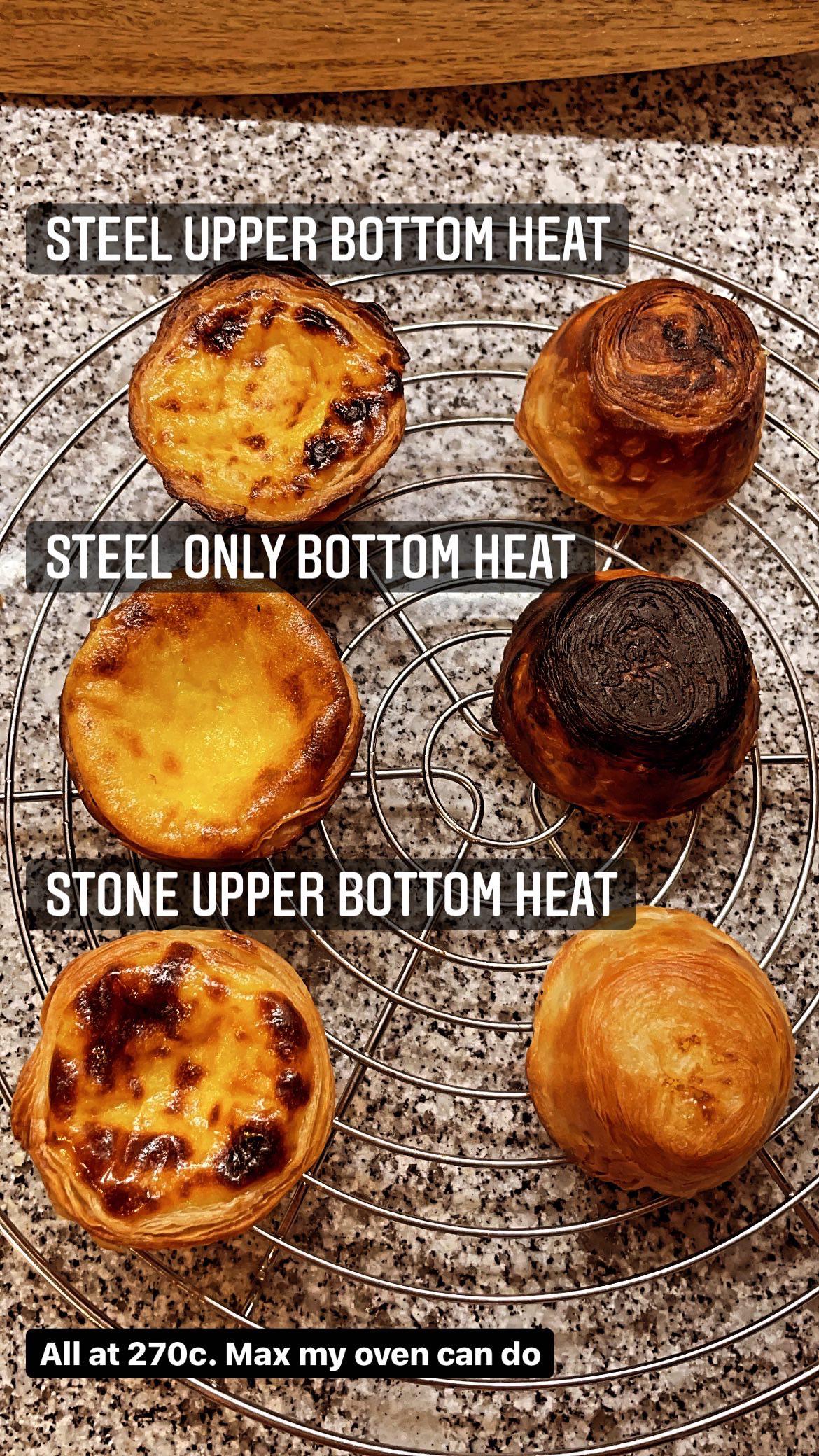 Experiment on different baking options for pastel de nata at home r