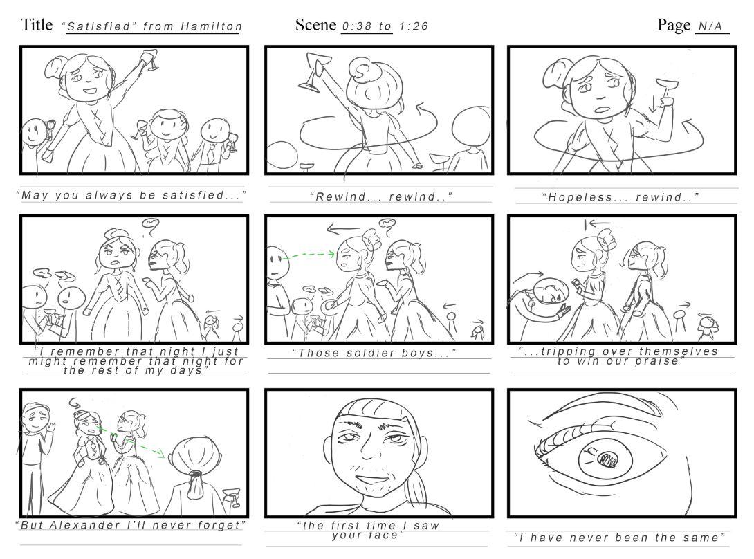 My first finished storyboard! I want to add in colors and lighting