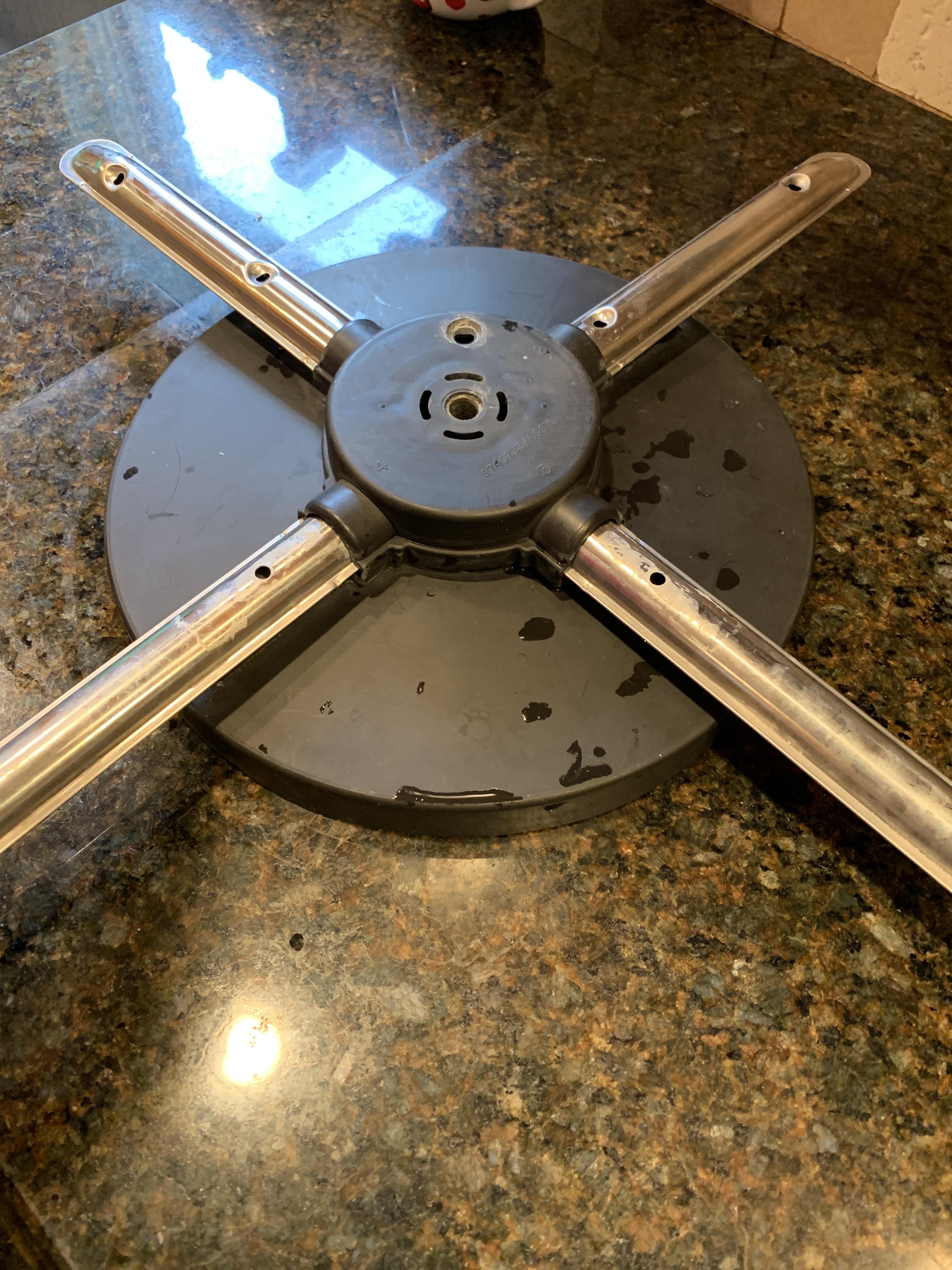 How to fix kitchen aid dishwasher. The center/top piece that holds the