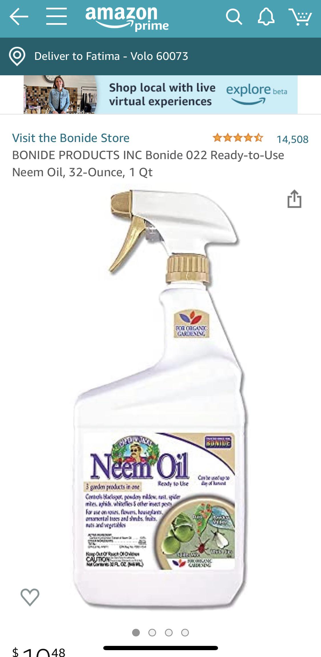 I bought this neem oil to clean my leaves (with soap and water) and