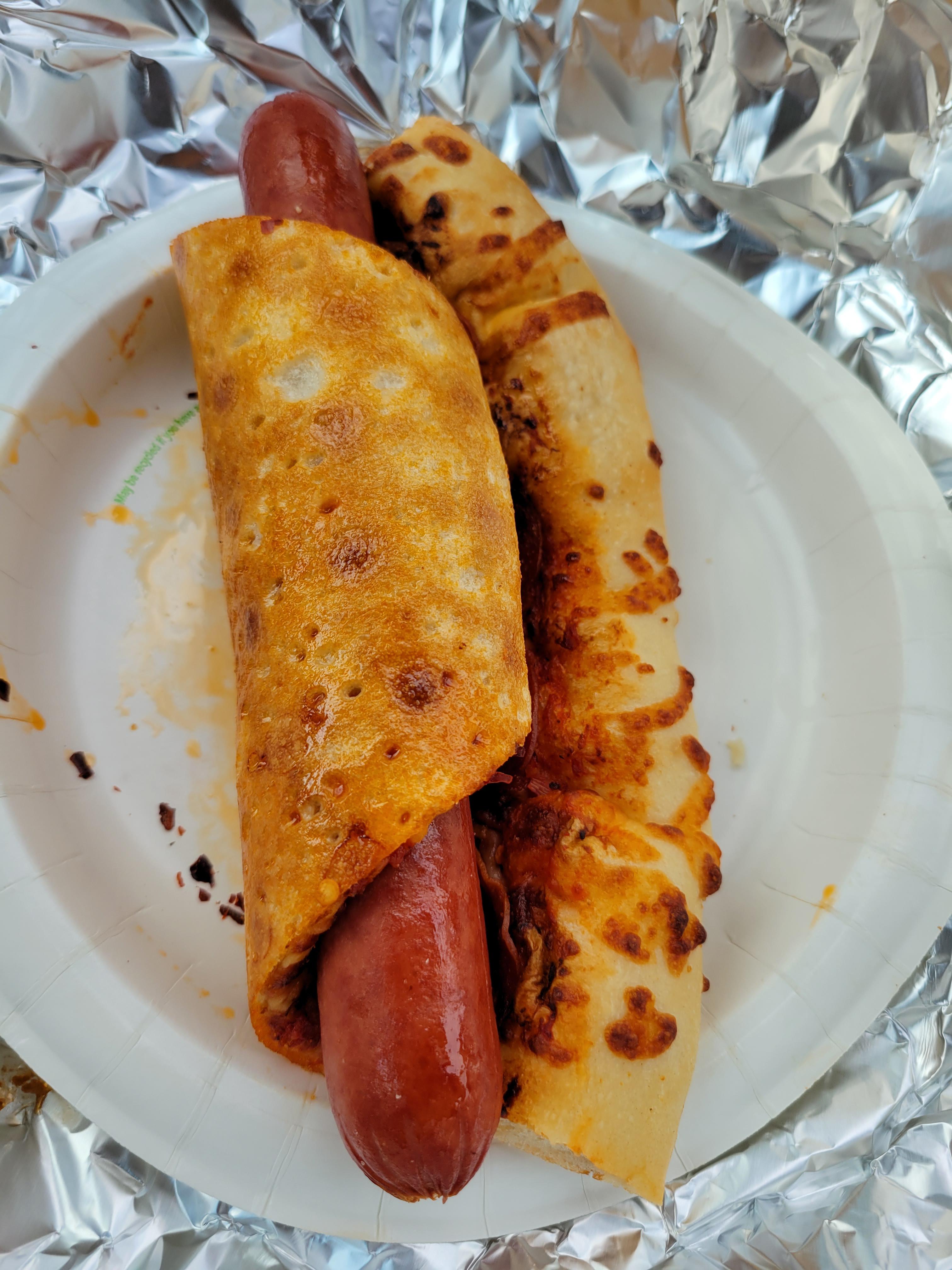 The 21st Century American Dream Costco Hot Dog wrapped in Pepperoni