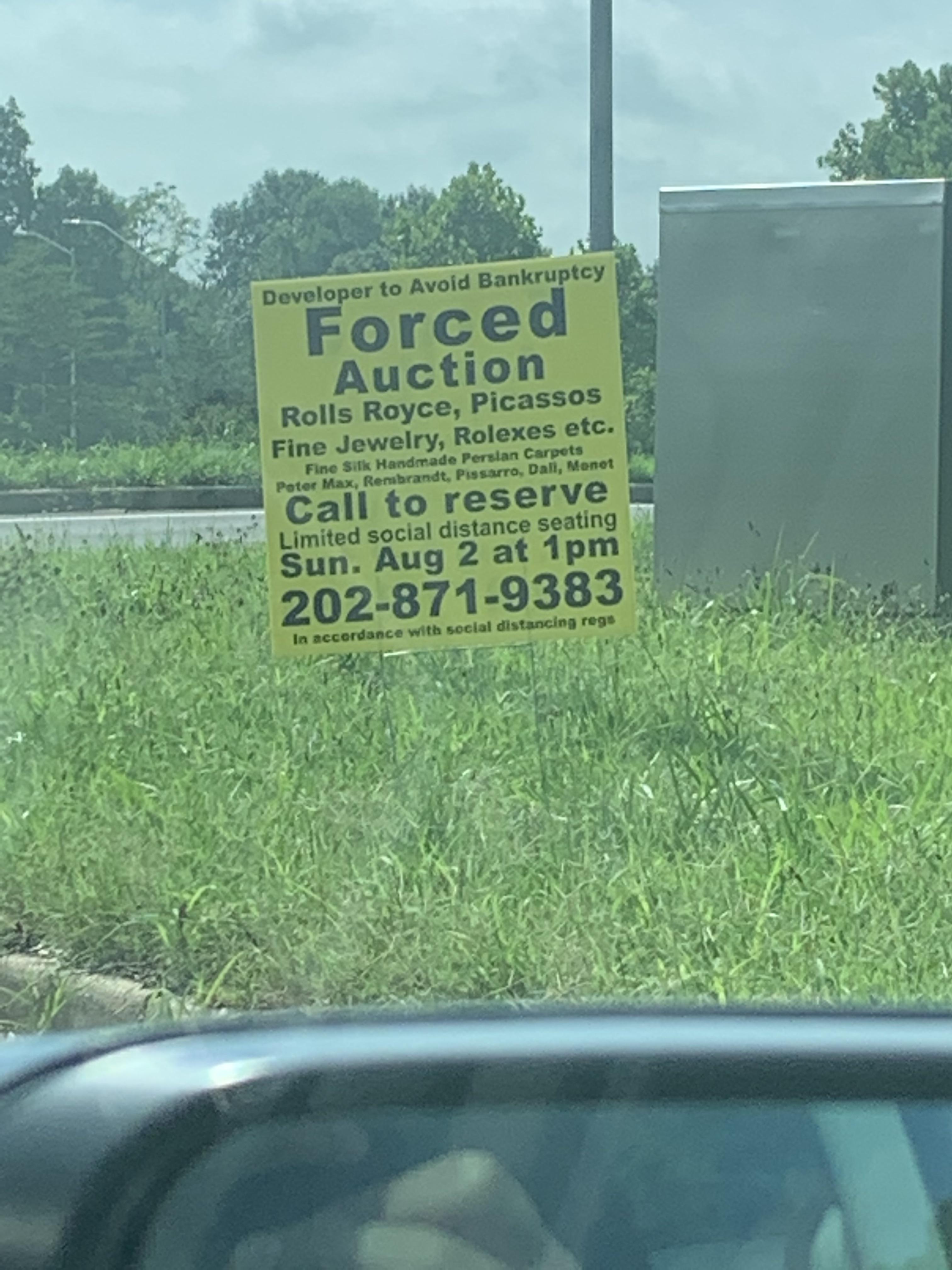 In case anyone was wondering about those forced auction signs... memphis