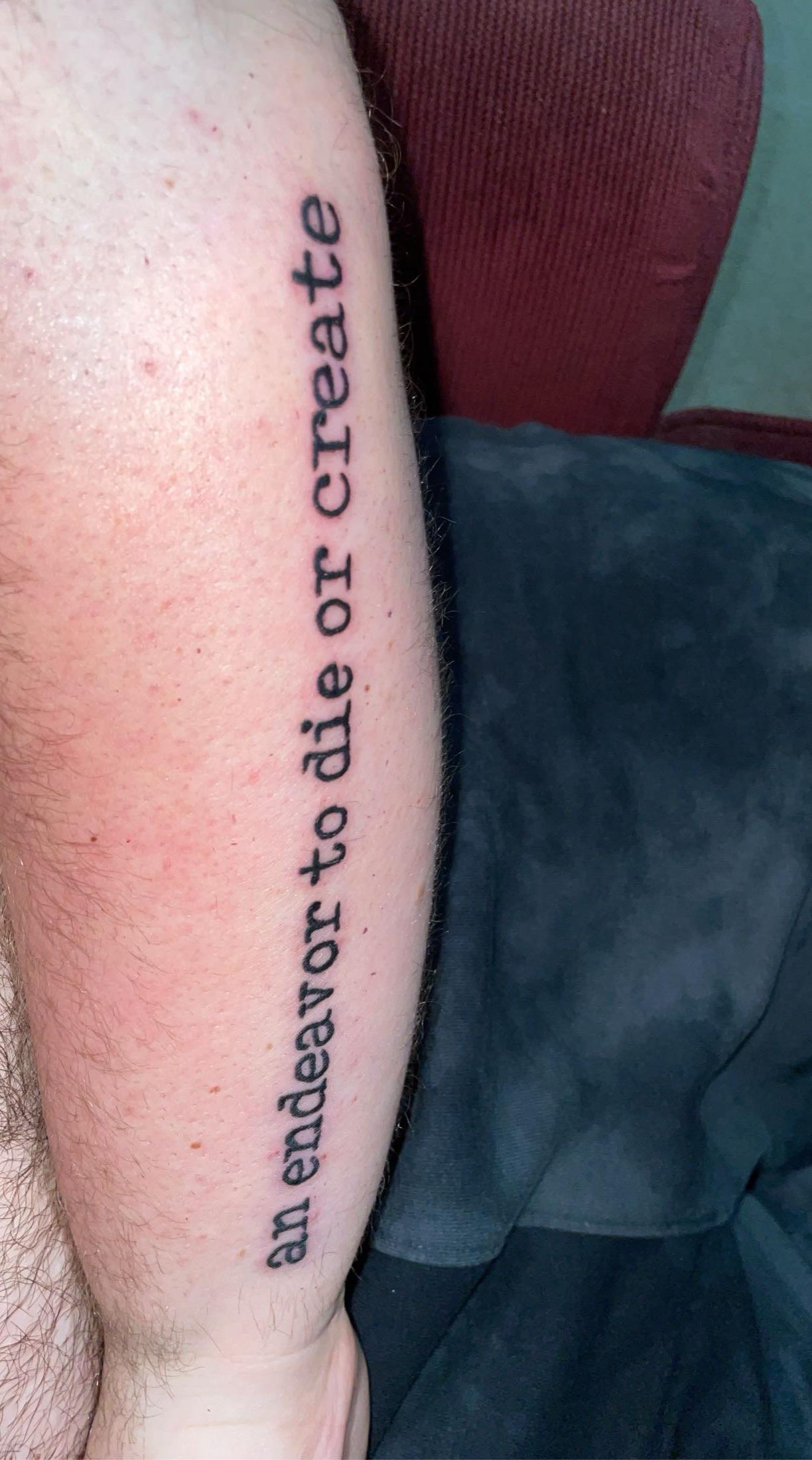 Lyrics from deepfake as my first tattoo😎 r/brakence