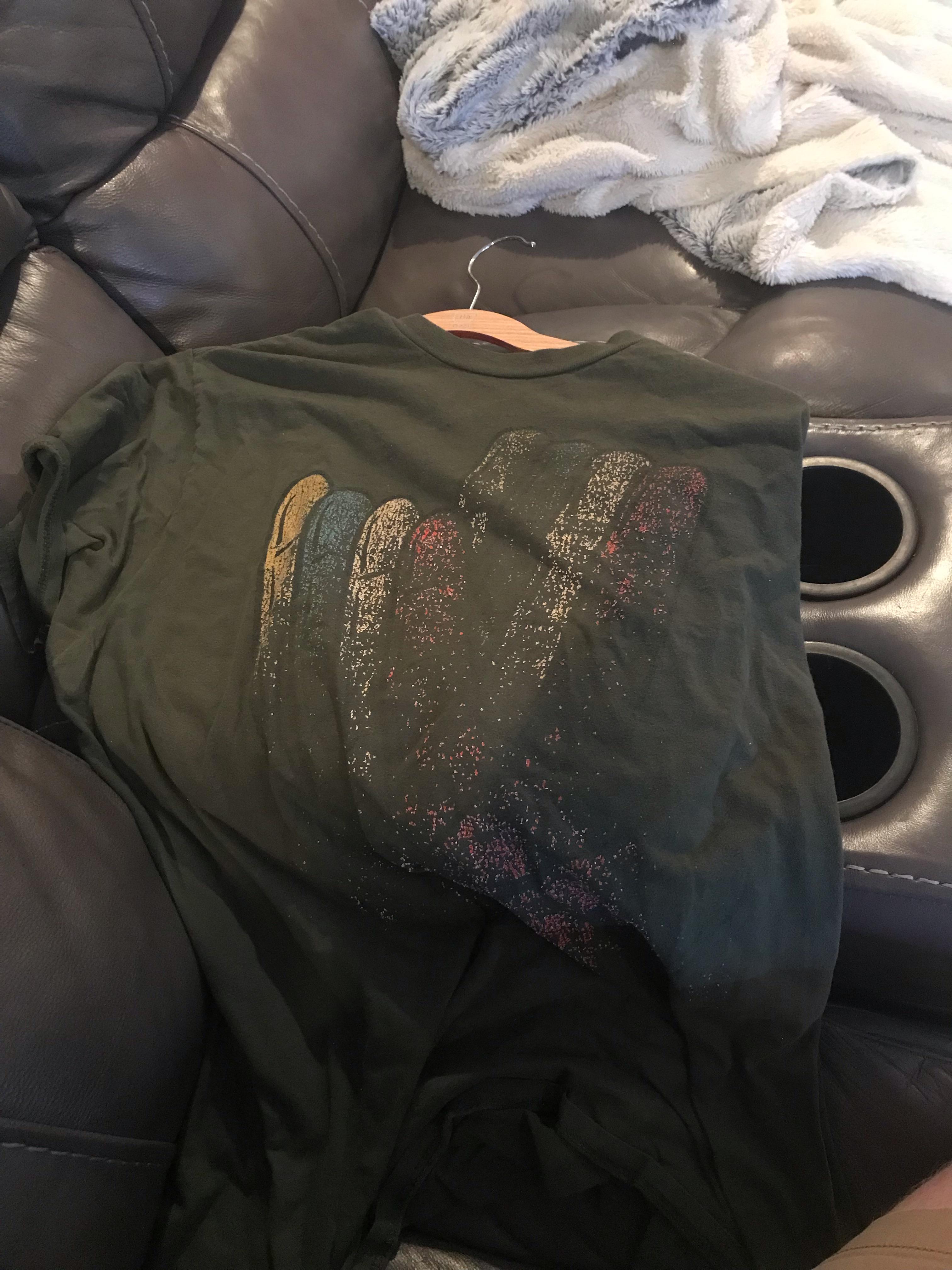 how can i completely remove the peeling graphic from this shirt? r