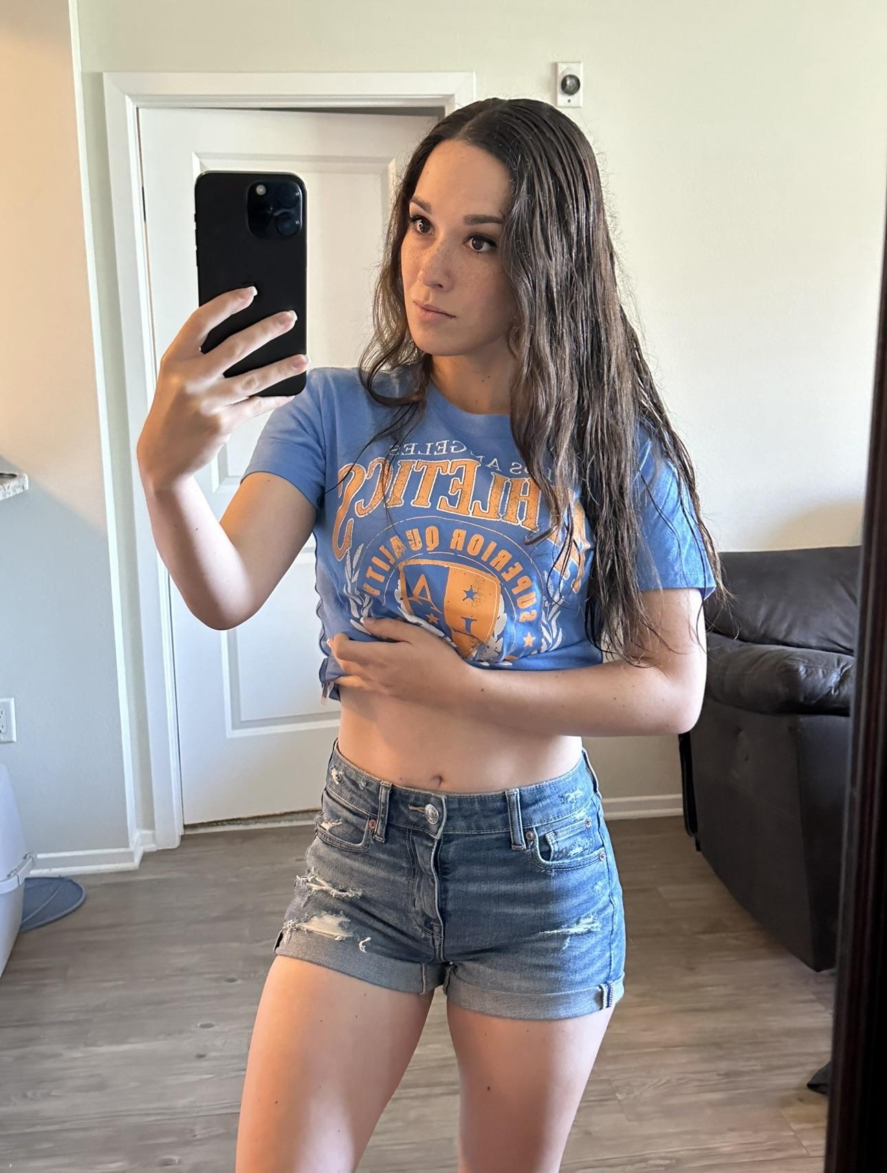 I’m glad it’s warm enough to wear shorts today.