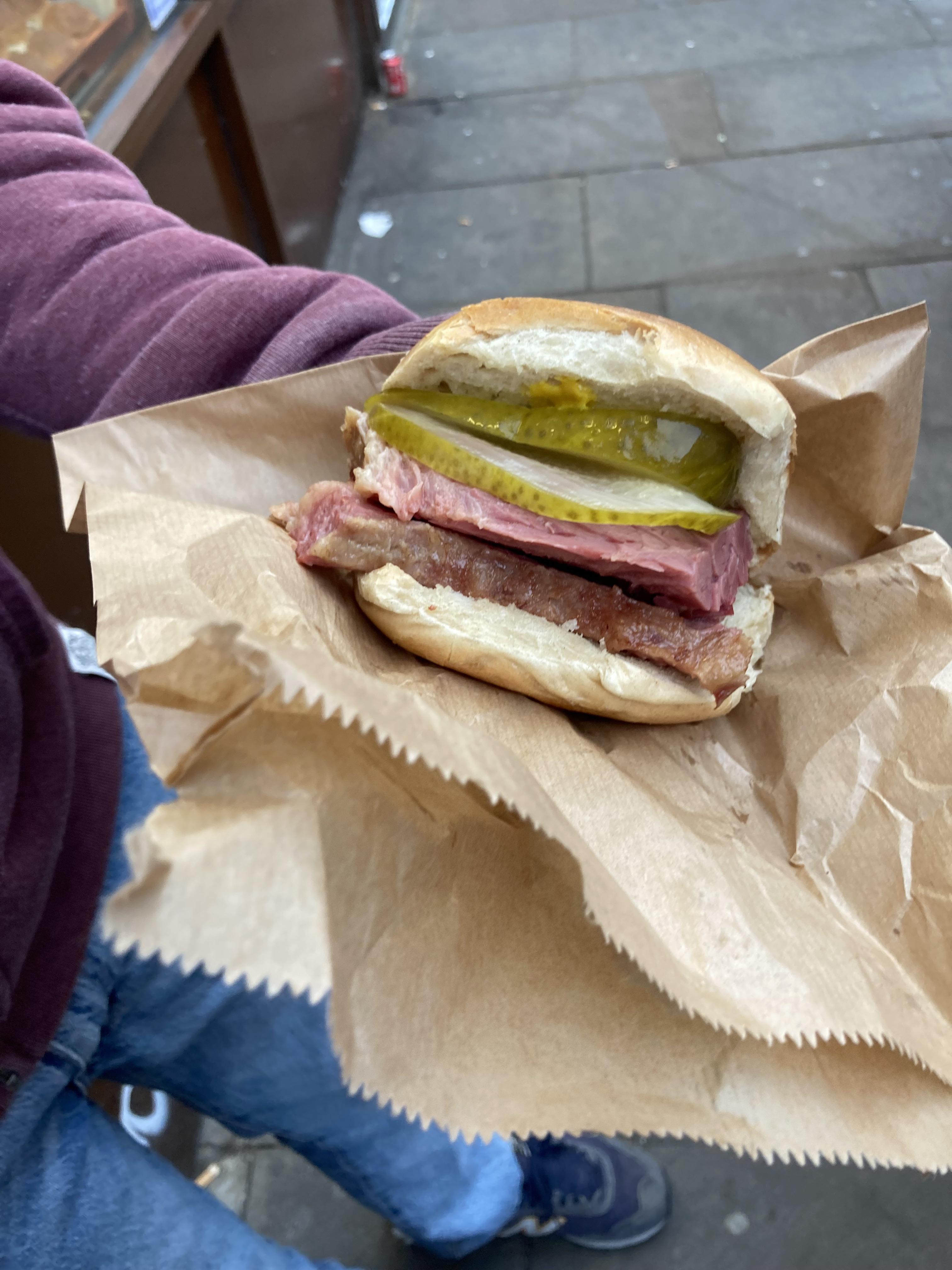 Salt Beef Bagel in London r/eatsandwiches