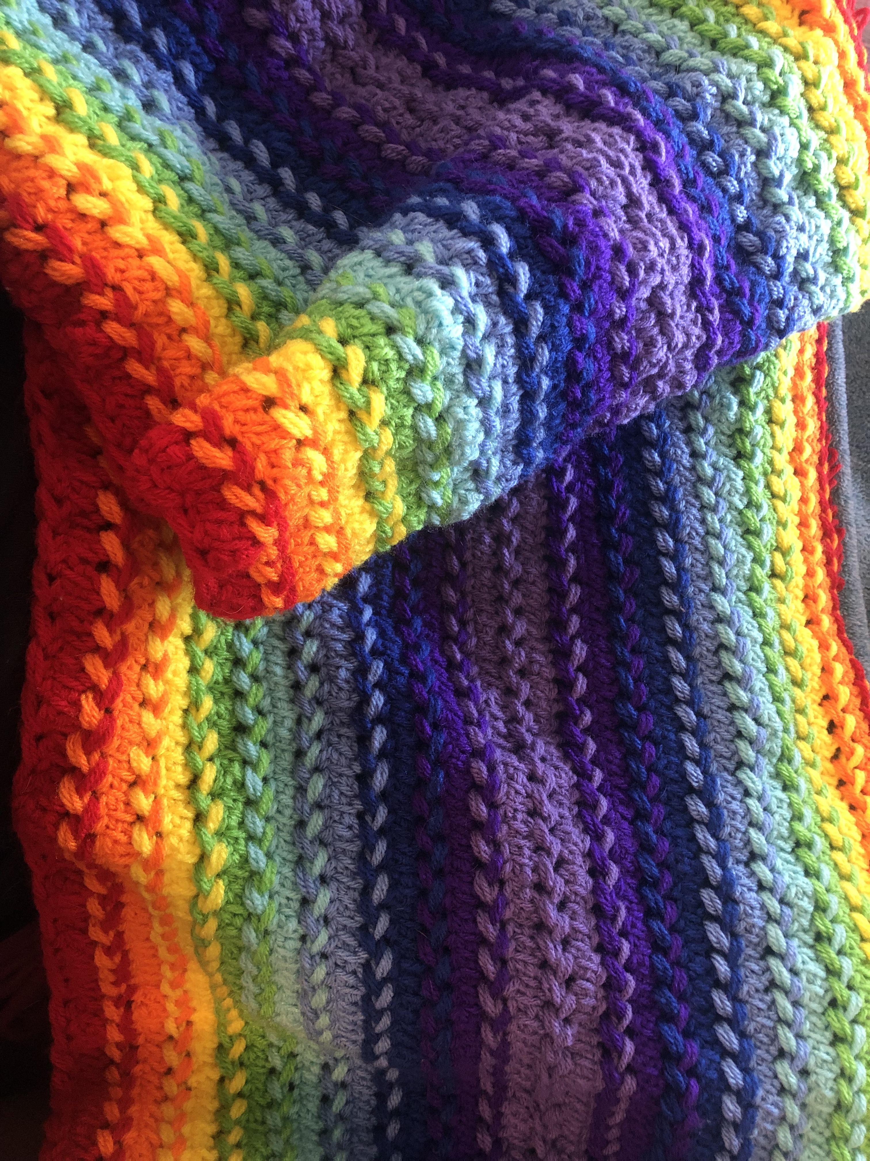 [WIP] Of a hairpin lace blanket I’m making for my sister’s birthday this month! r/crochet