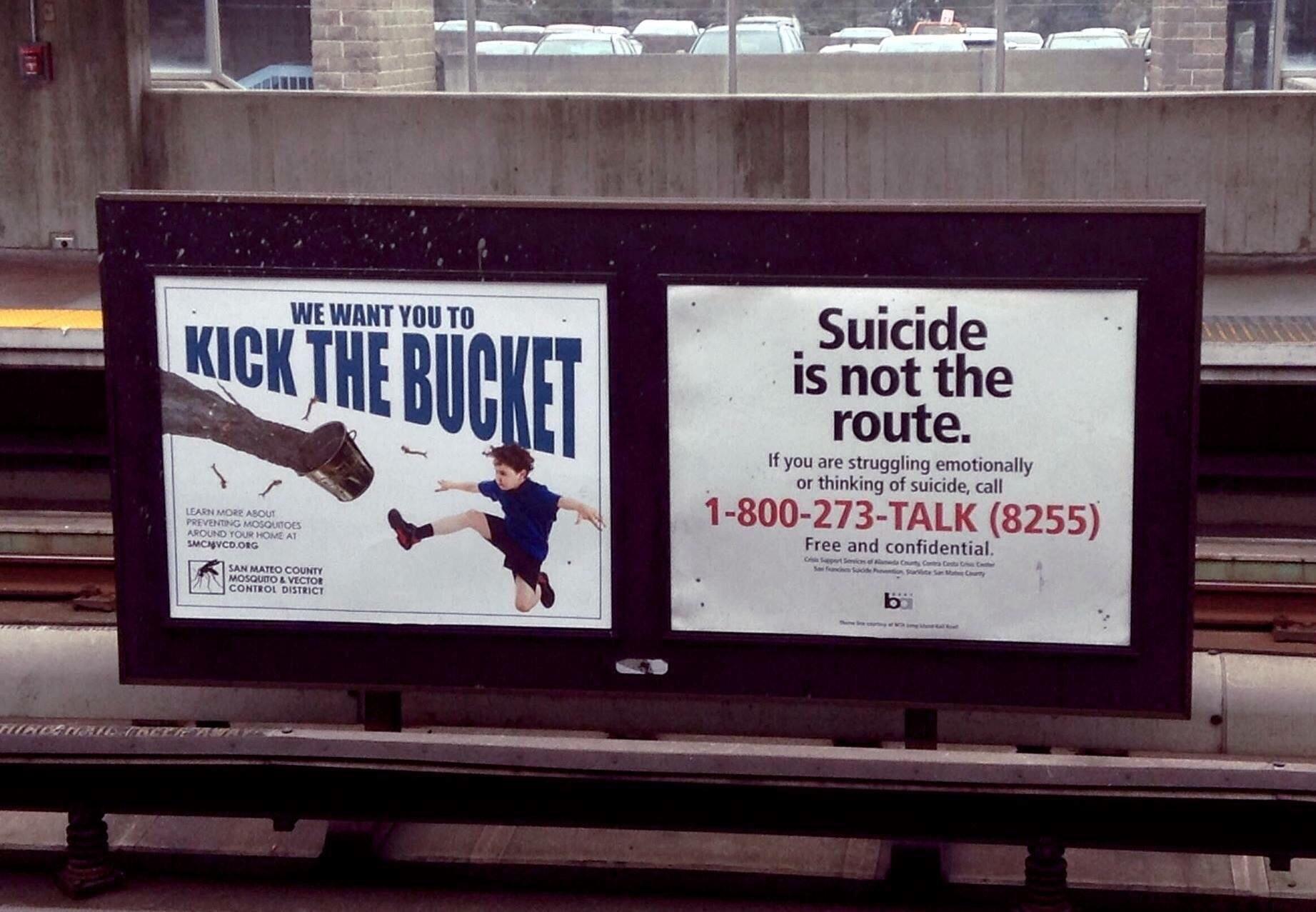 Kick the Bucket... r/juxtaposition