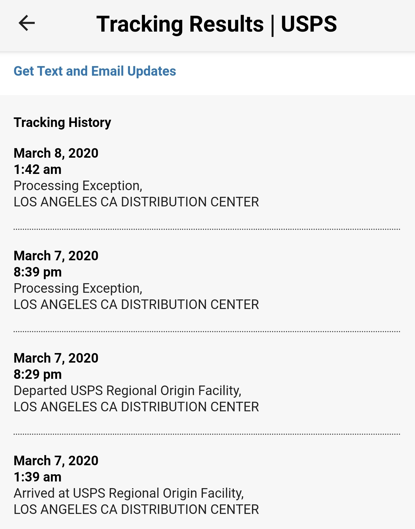 So, dropped off two packages yesterday one is scanned accepted other