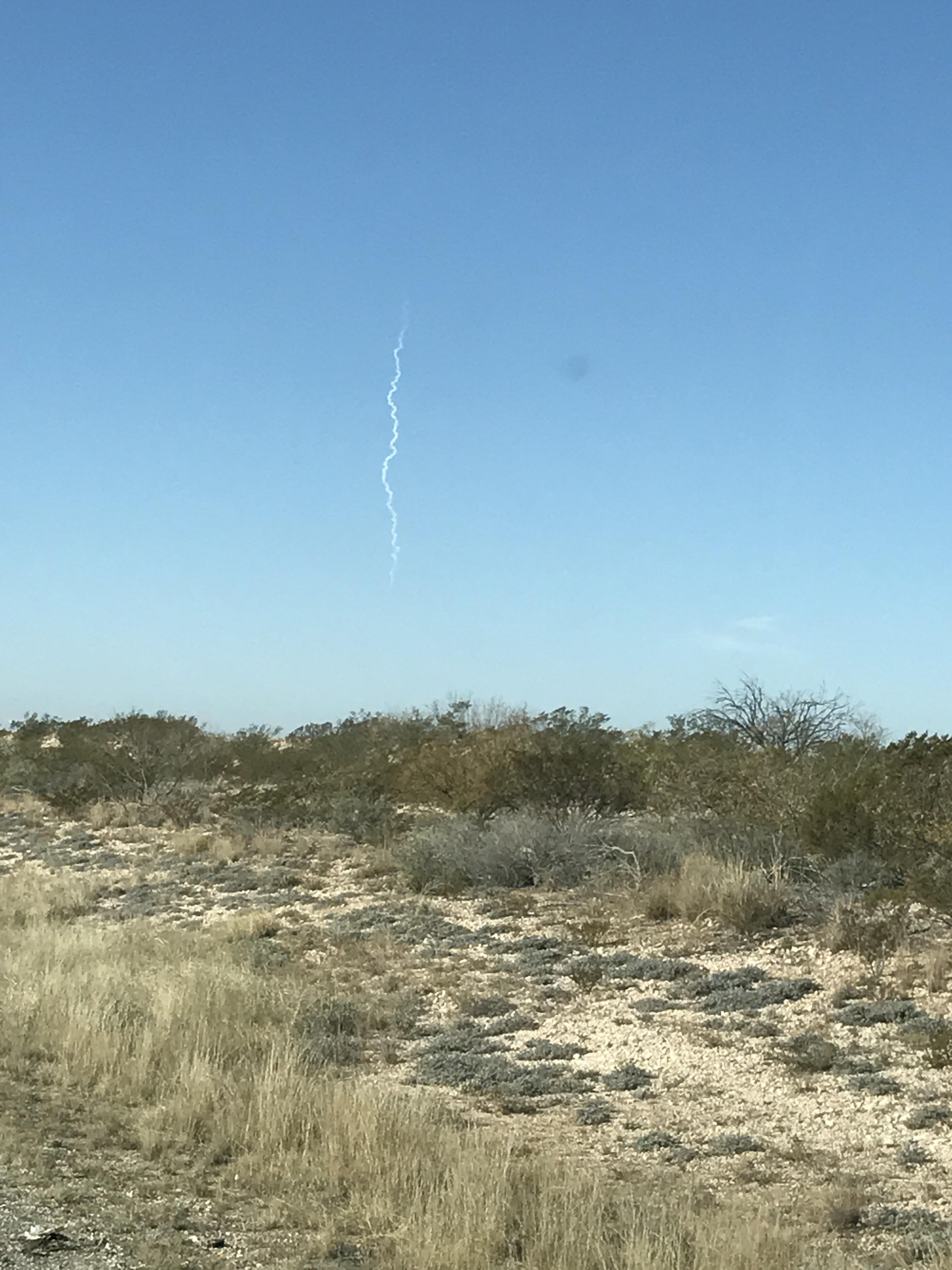 Blue Origin launch today as seen from Barstow, TX r/BlueOrigin